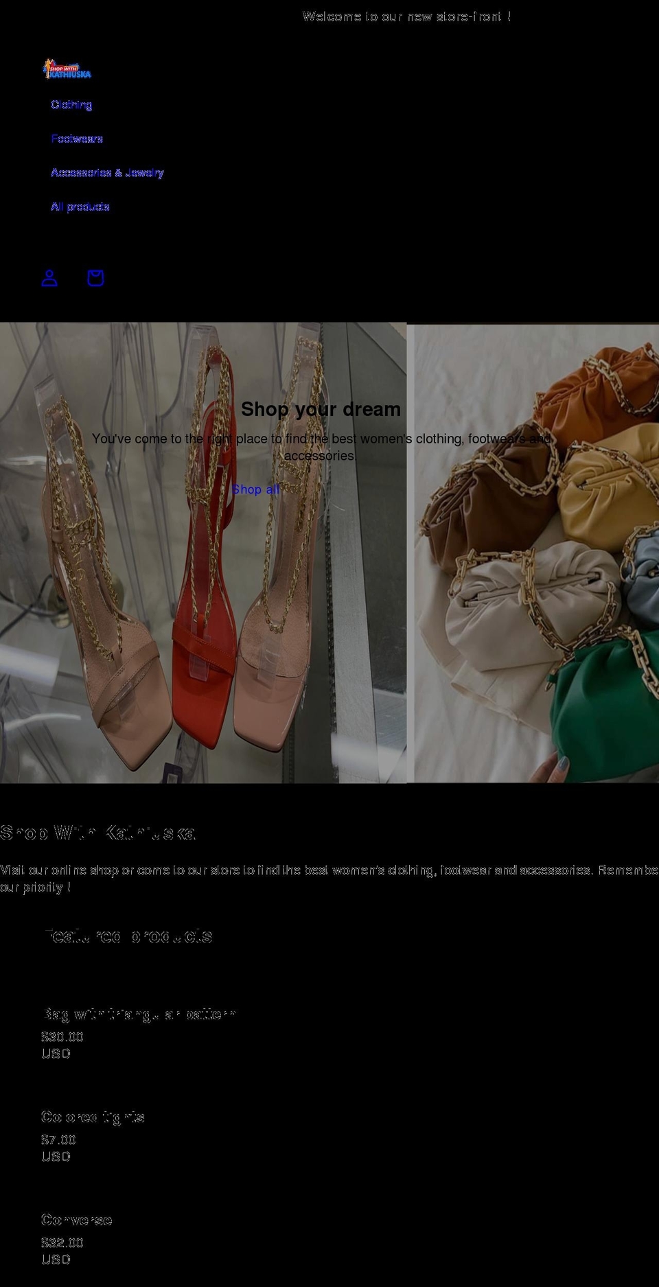 shopwithkathiuska.com shopify website screenshot