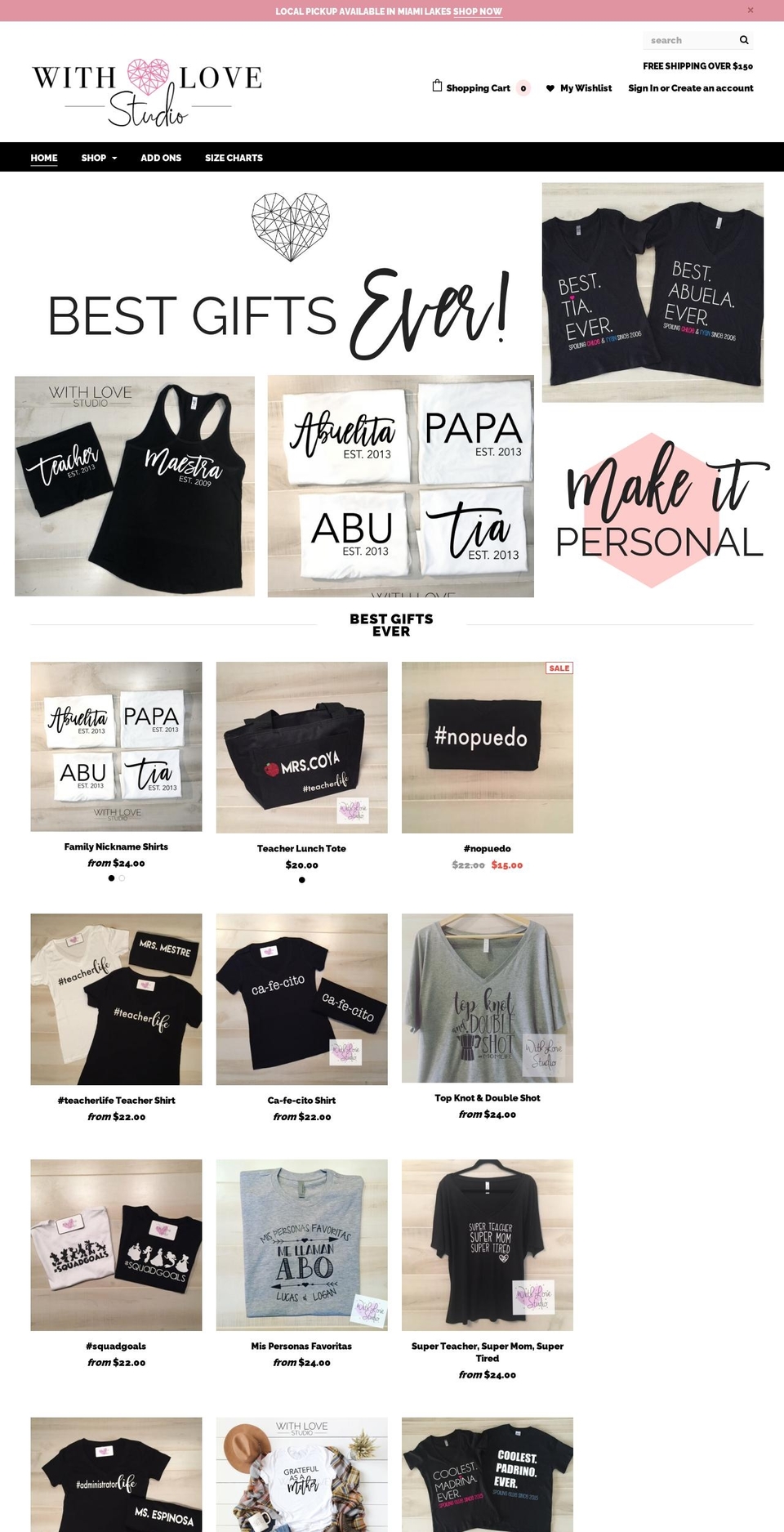 shopwithlovestudio.com shopify website screenshot
