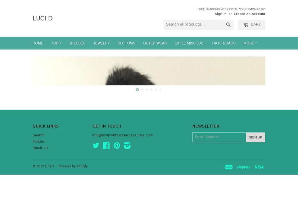 shopwithlucidaccessories.com shopify website screenshot
