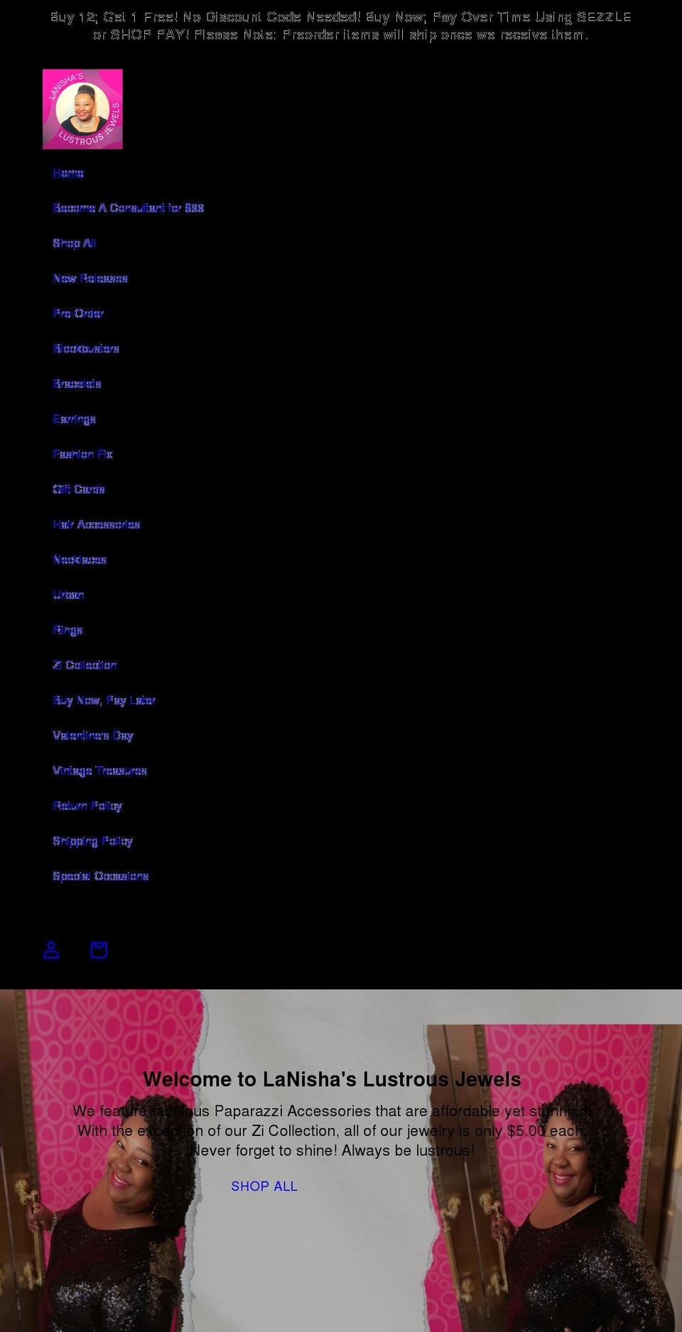 shopwithnisha.com shopify website screenshot