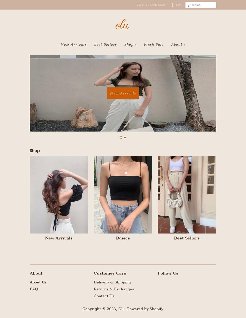 shopwitholu.com shopify website screenshot