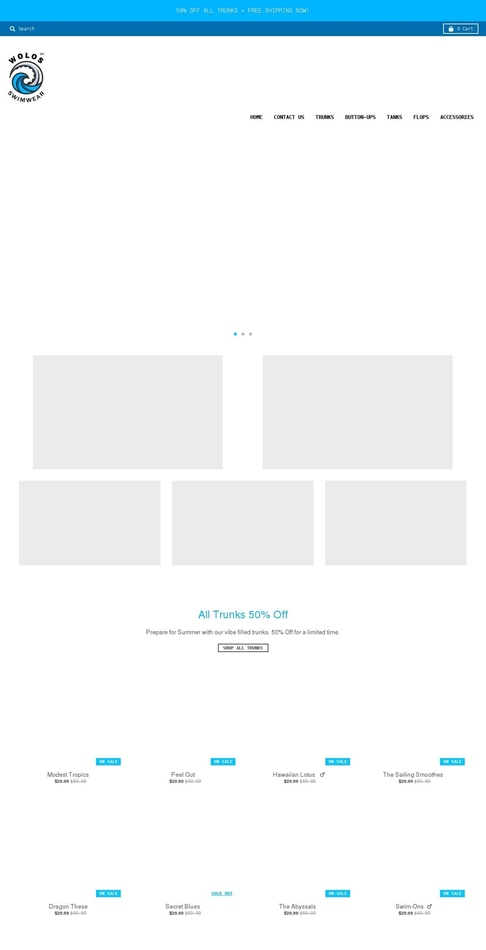 shopwolos.com shopify website screenshot
