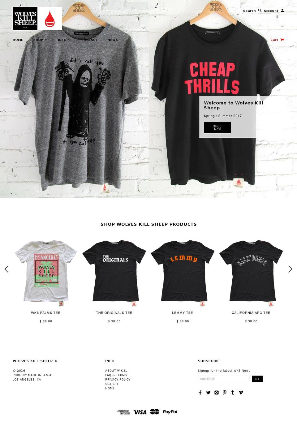 shopwolveskillsheep.com shopify website screenshot