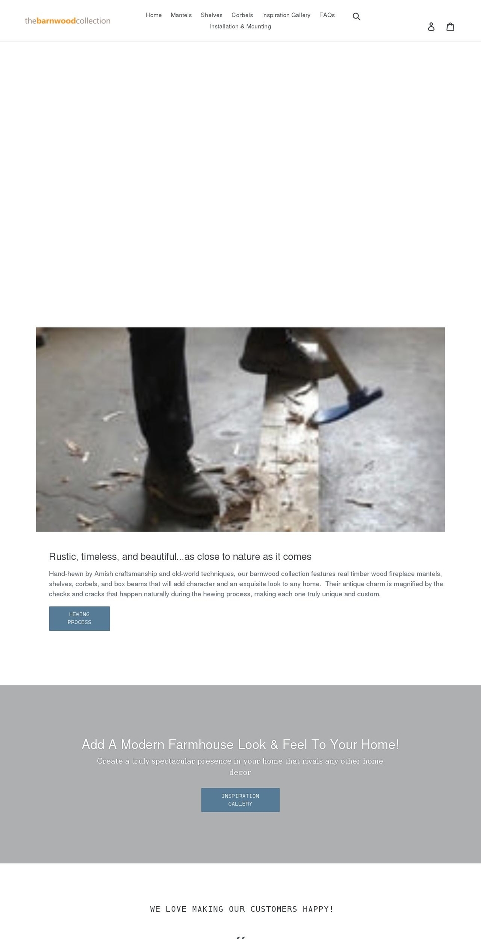 shopwoodfireplacemantels.com shopify website screenshot