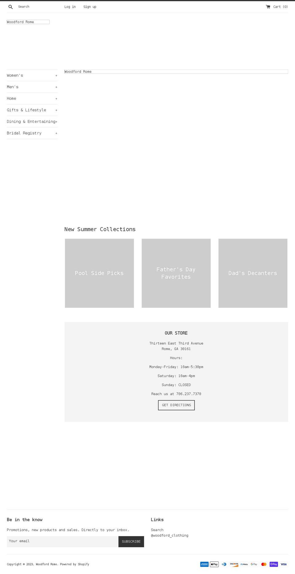 shopwoodford.com shopify website screenshot