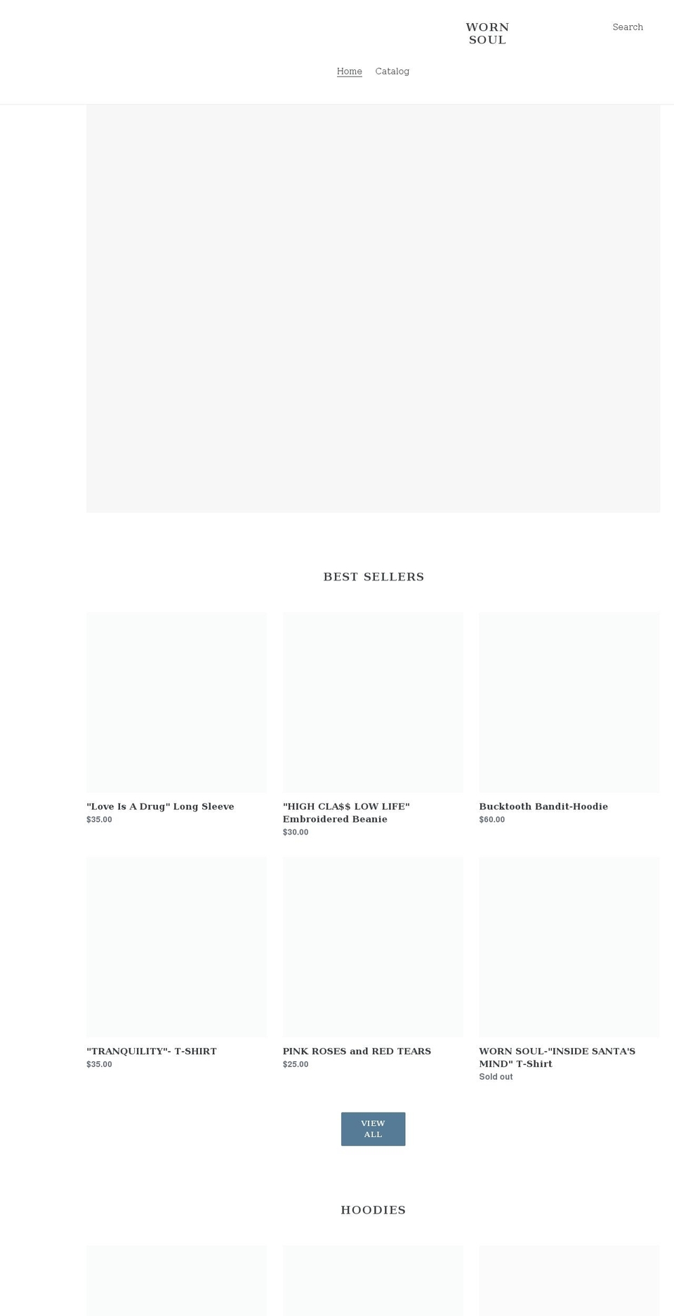 shopwornsoul.com shopify website screenshot