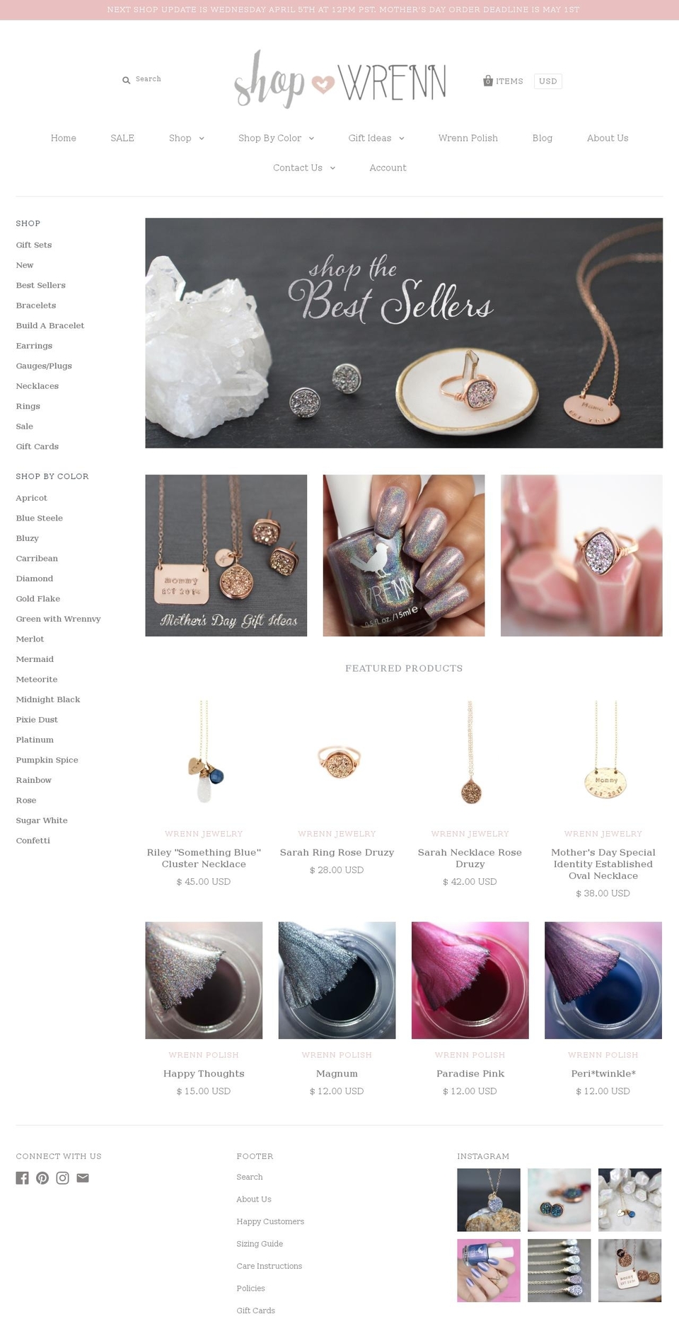 shopwrenn.com shopify website screenshot