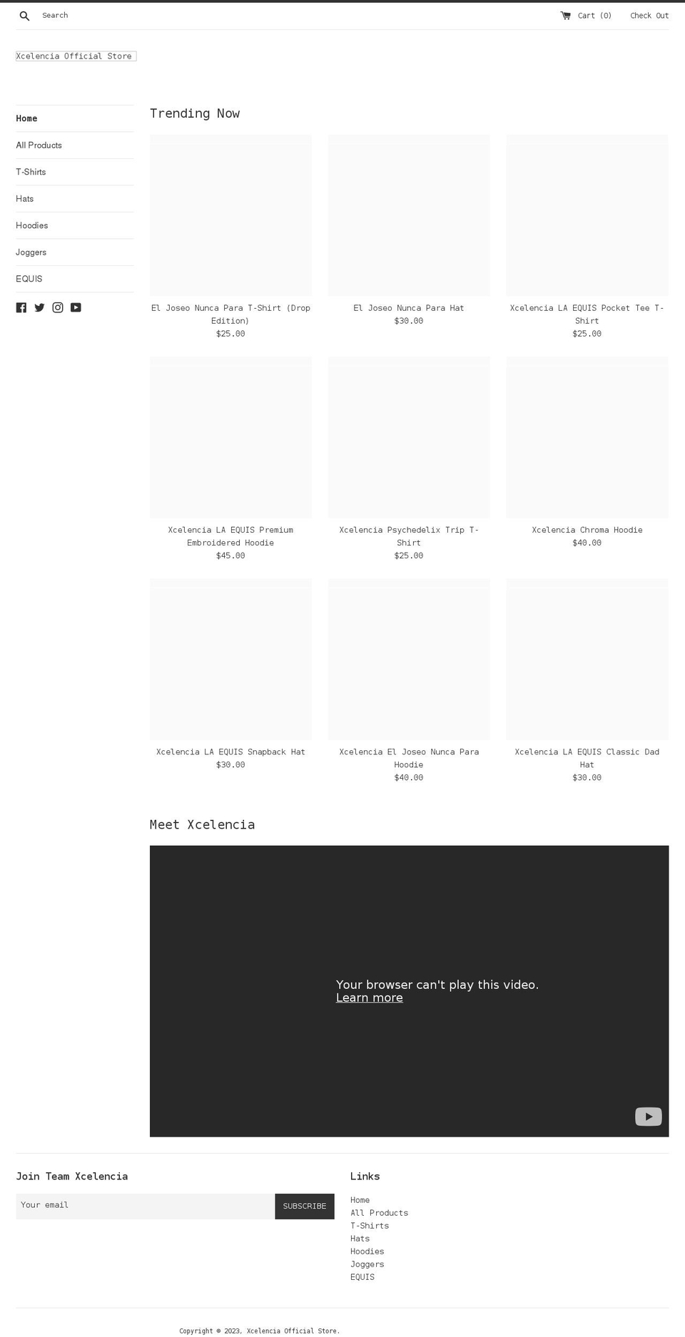 shopxcelencia.com shopify website screenshot