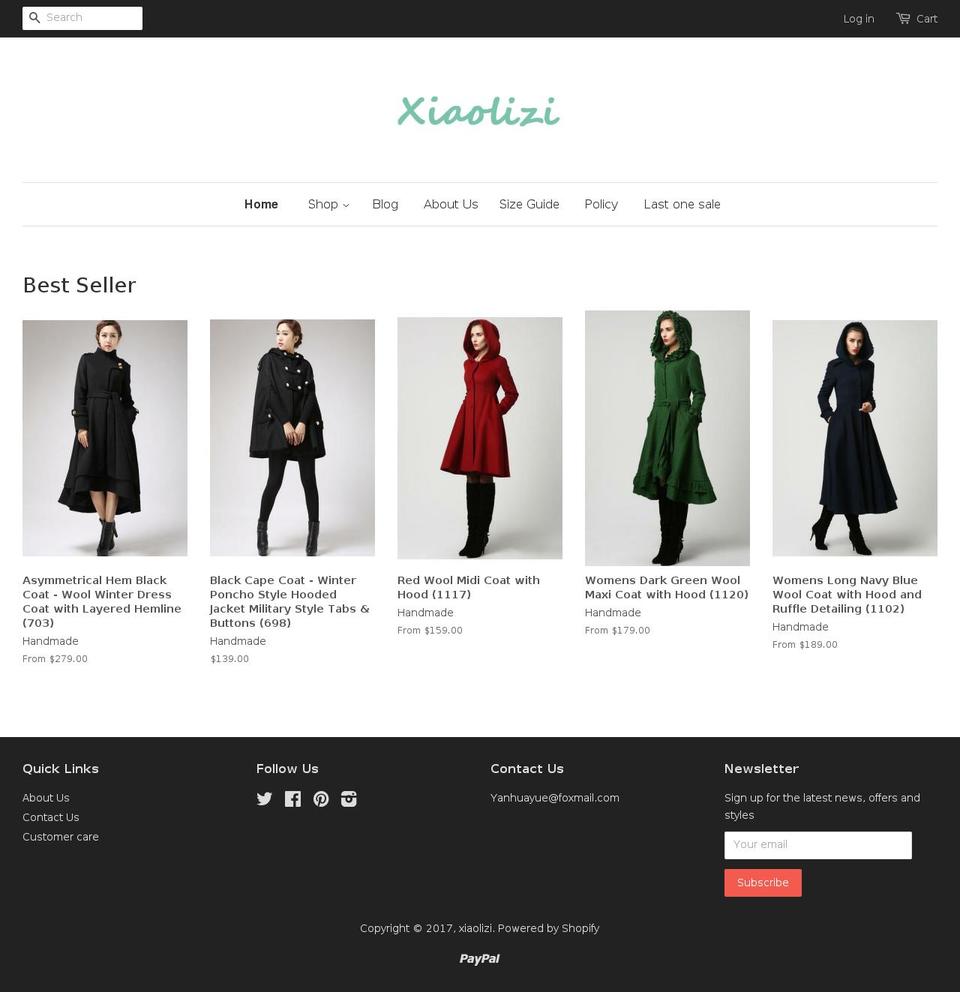 shopxiaolizi.com shopify website screenshot