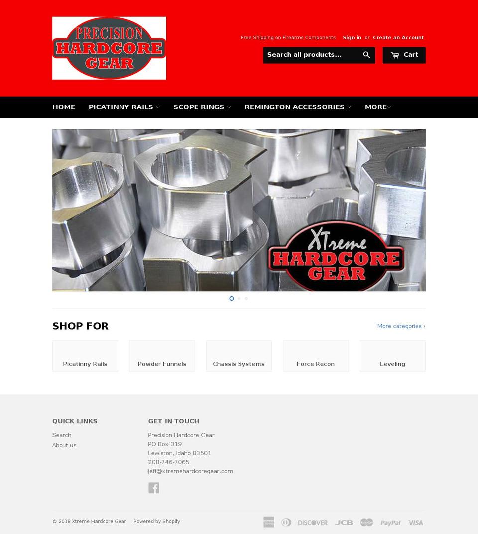 shopxtremehardcoregear.com — Shopify storefront screenshot