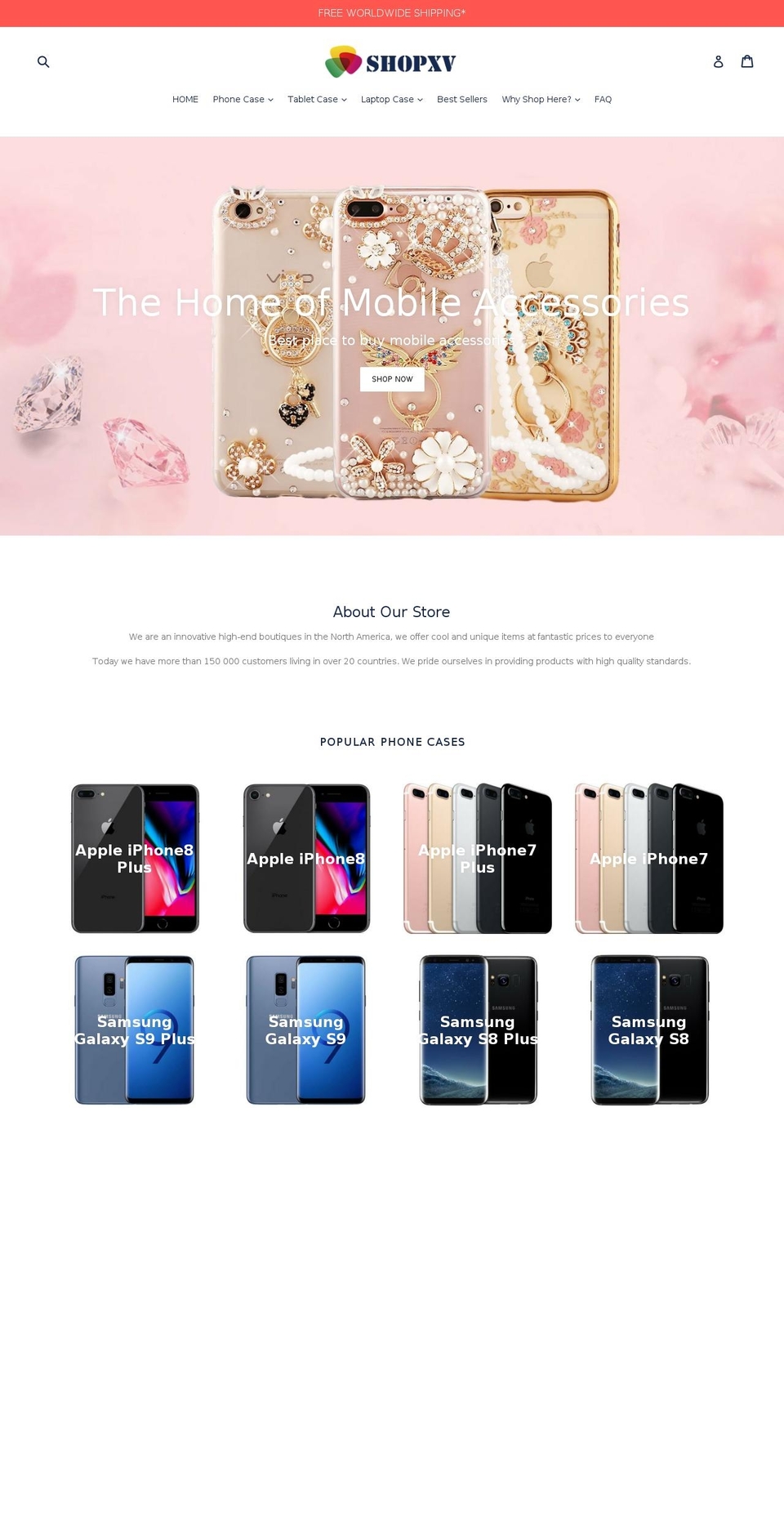 shopxv.com shopify website screenshot