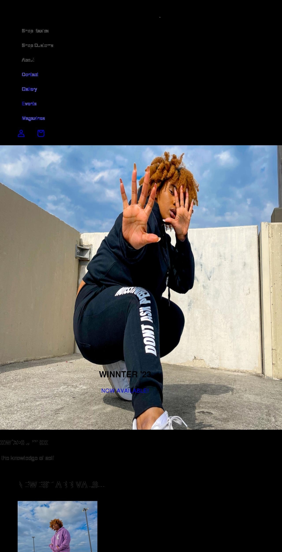 shopxwizdumbx.com shopify website screenshot