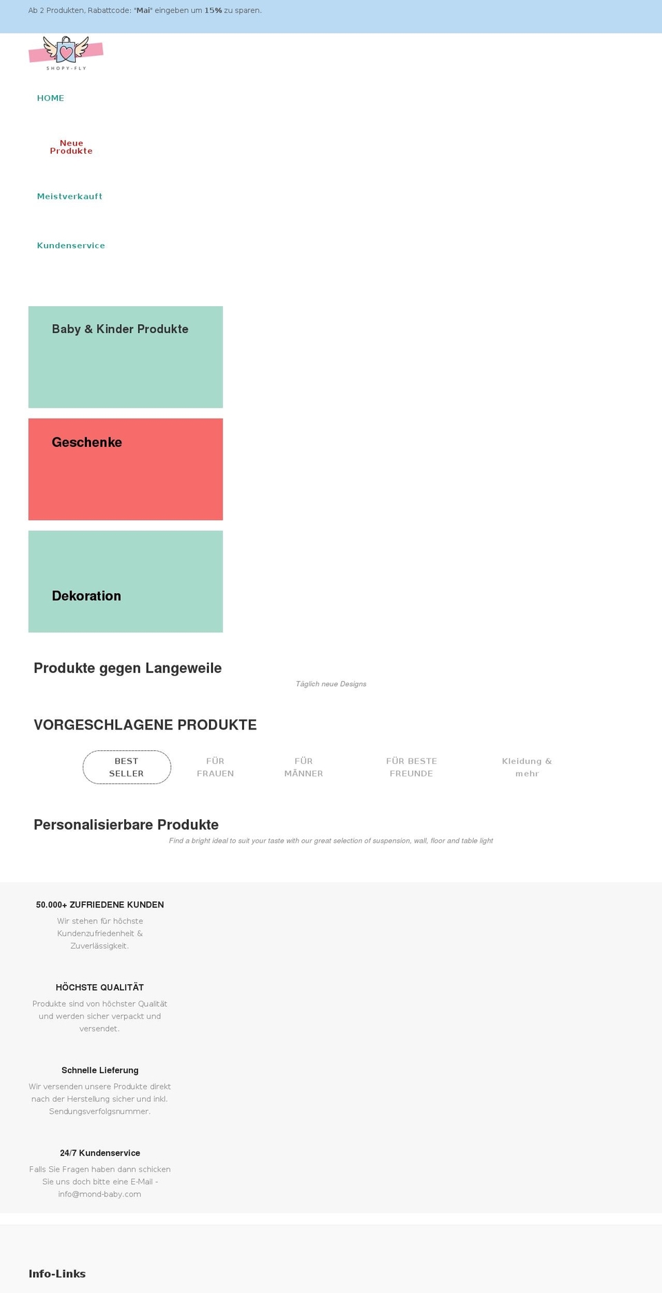 shopy-fly.com shopify website screenshot