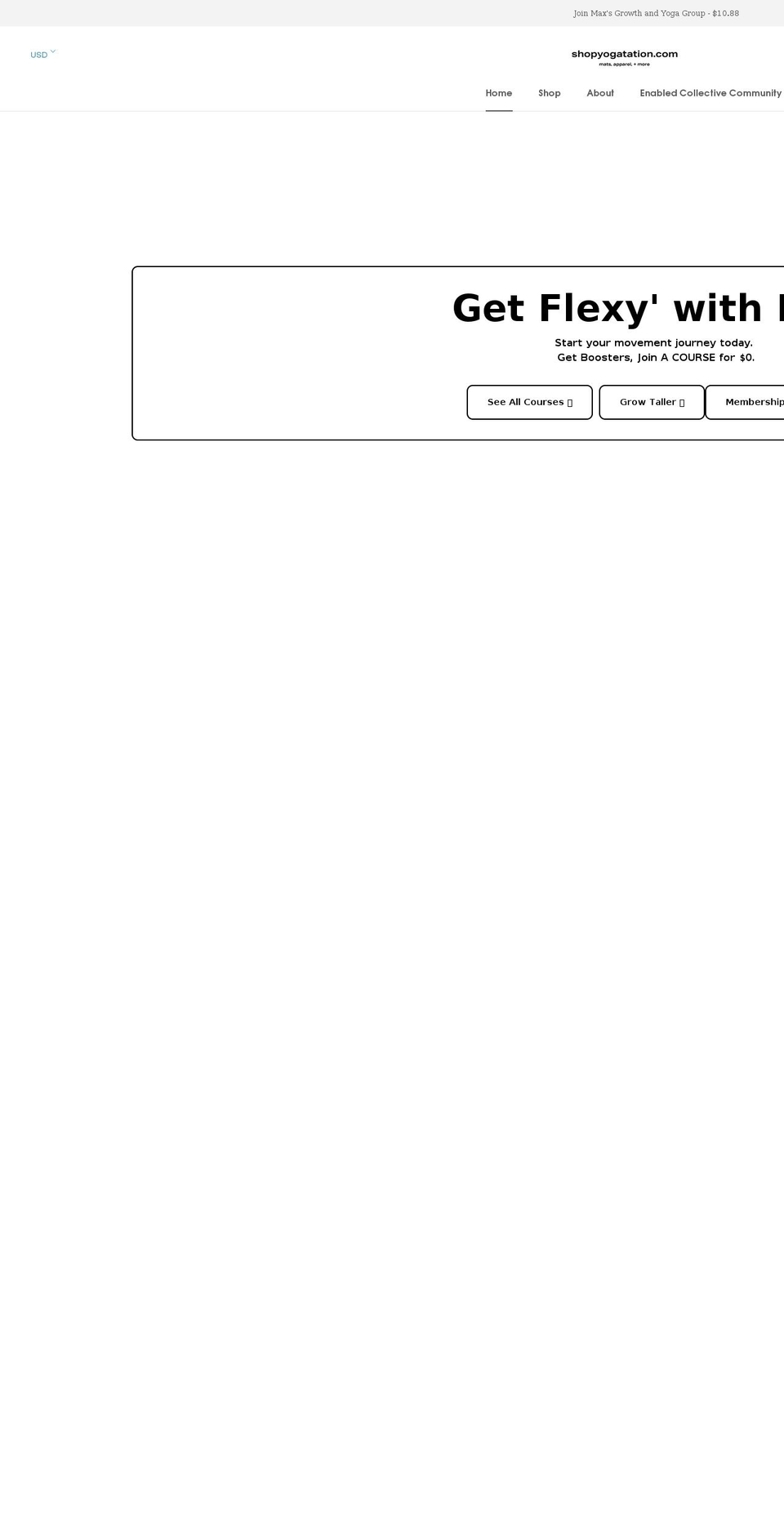 shopyogatation.com shopify website screenshot