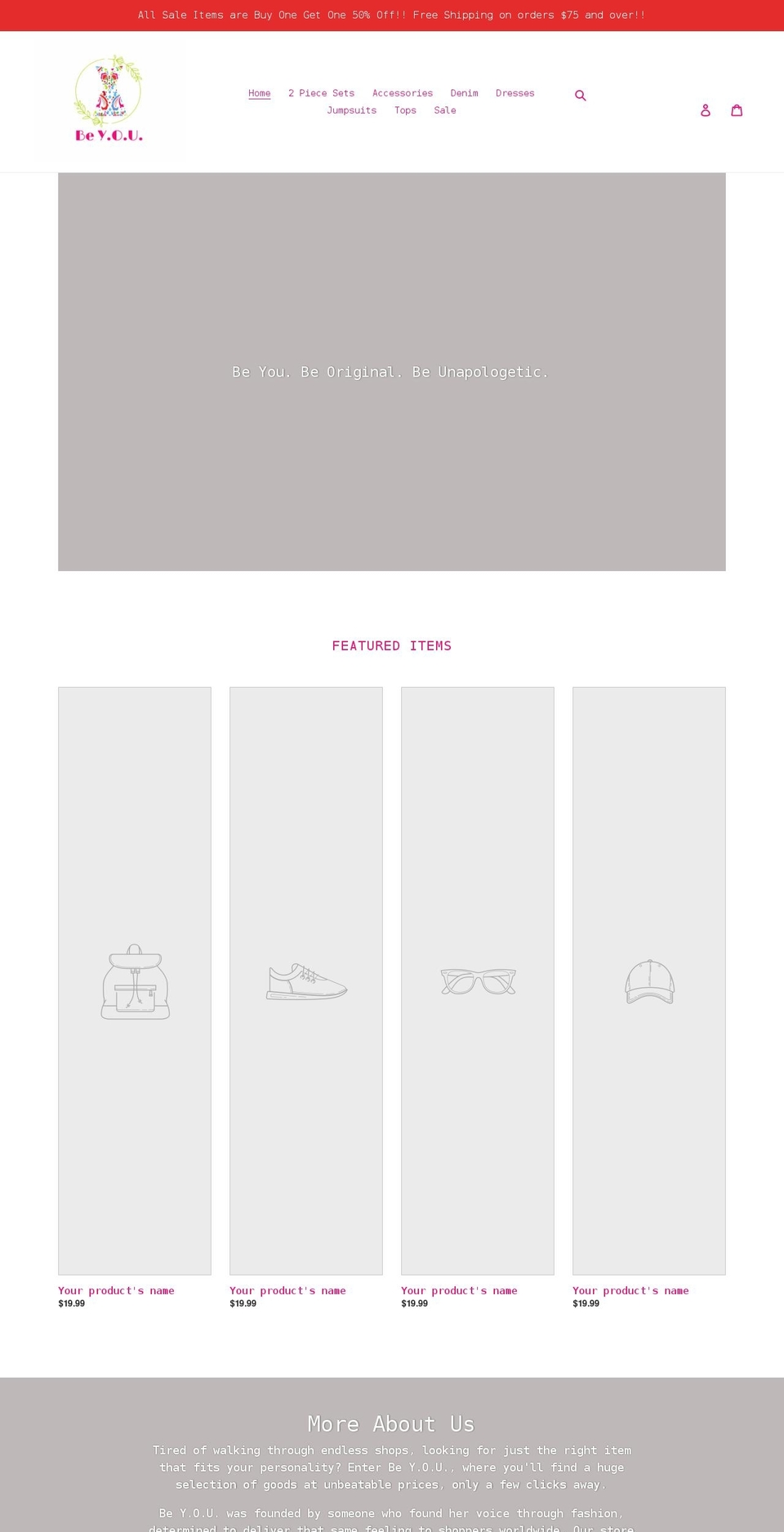 shopyouapparel.com shopify website screenshot