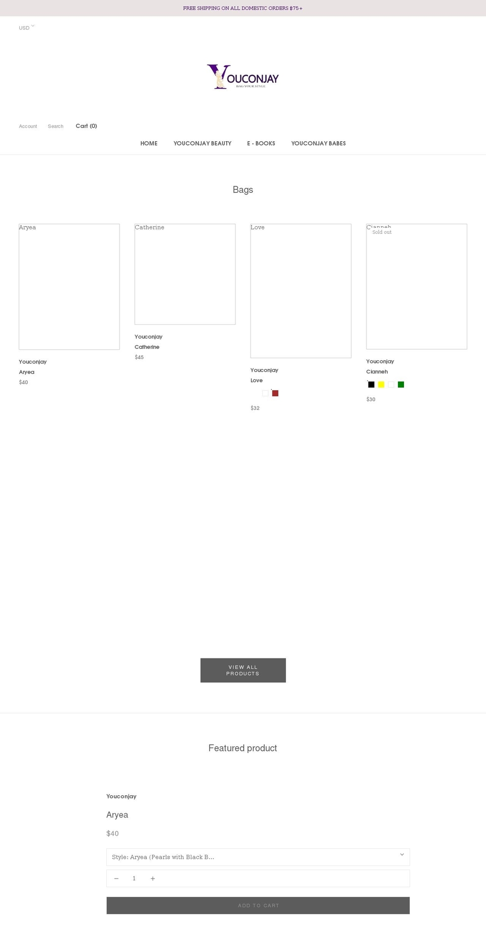 shopyouconjay.com shopify website screenshot