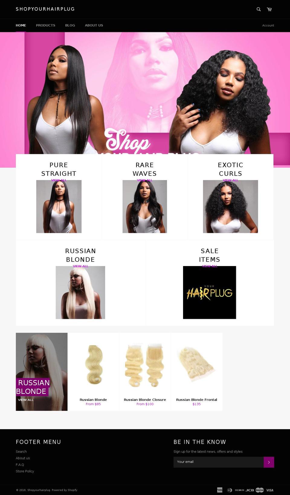 shopyourhairplug.com shopify website screenshot