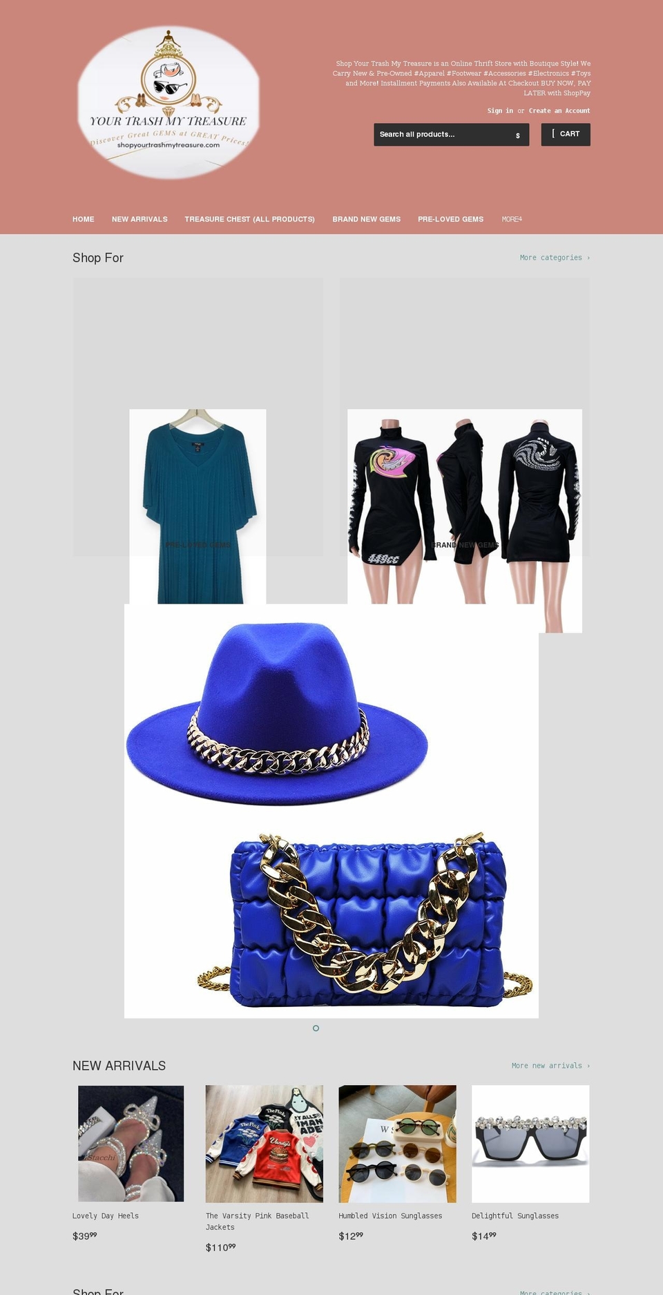 shopyourtrashmytreasure.com shopify website screenshot