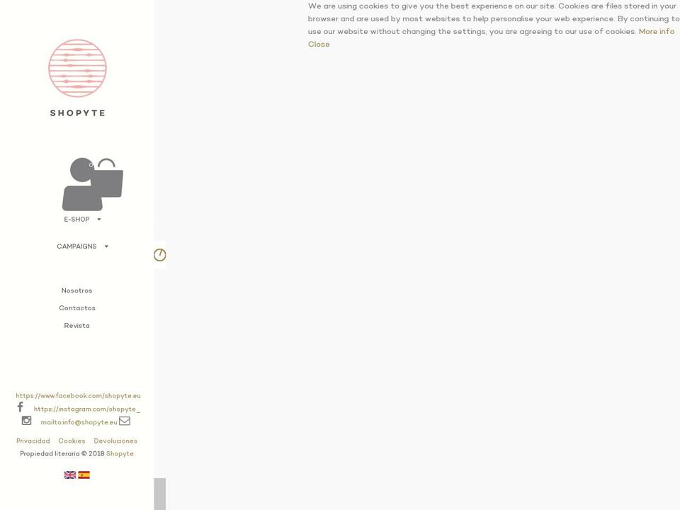 shopyte.es shopify website screenshot