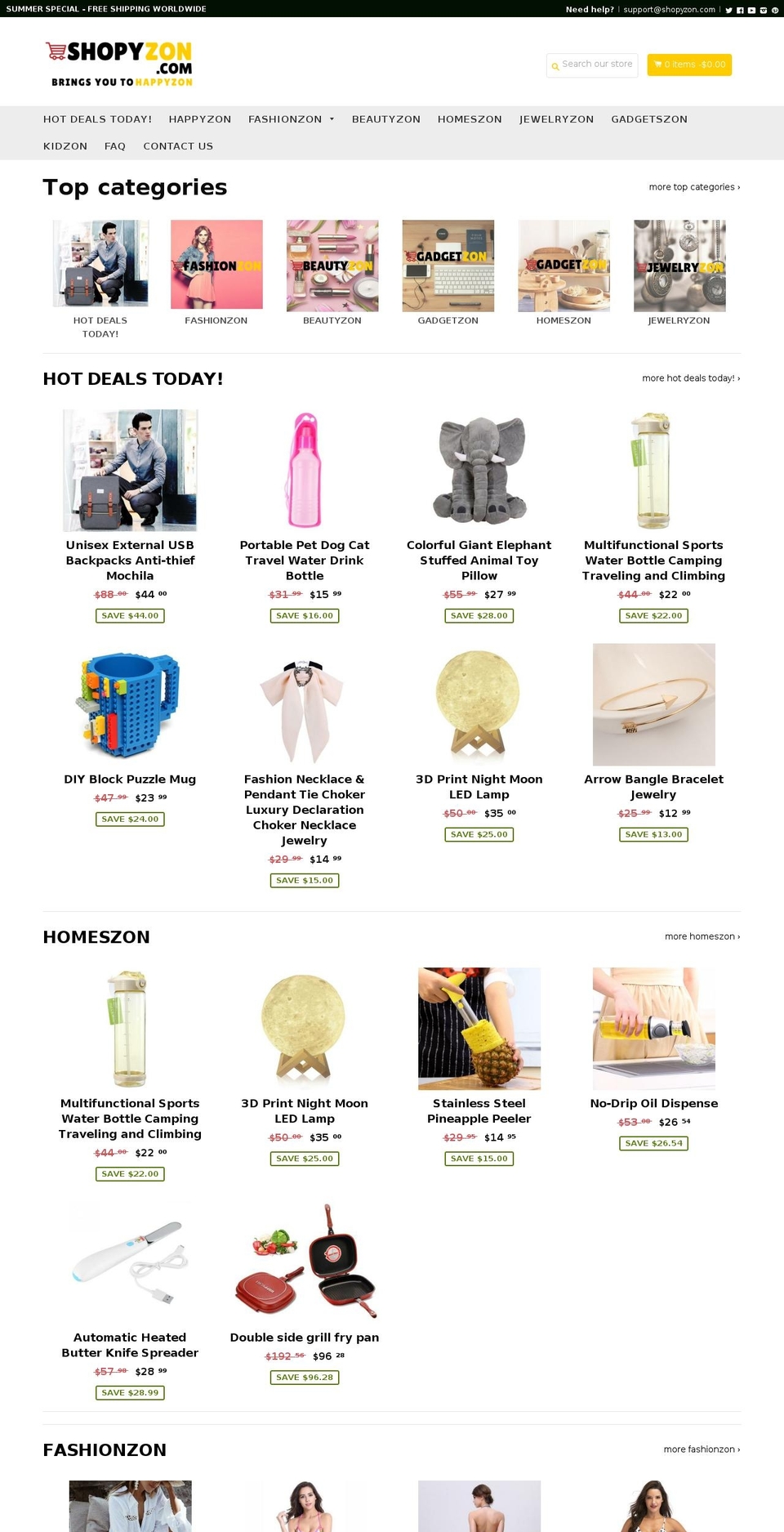 shopyzon.com — Shopify storefront screenshot