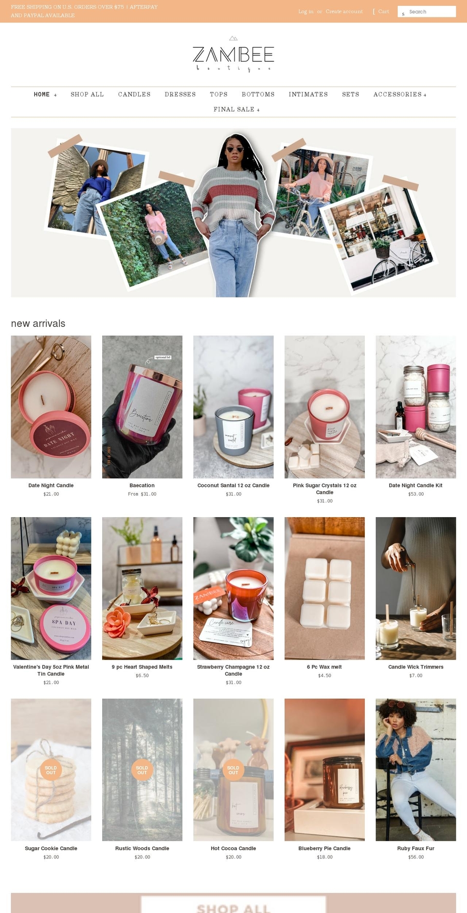 shopzambee.com shopify website screenshot