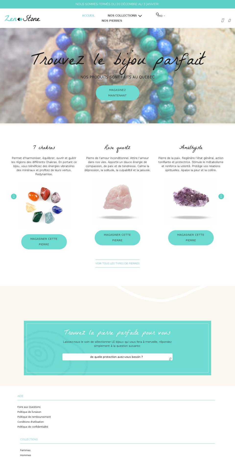 shopzenstone.com shopify website screenshot