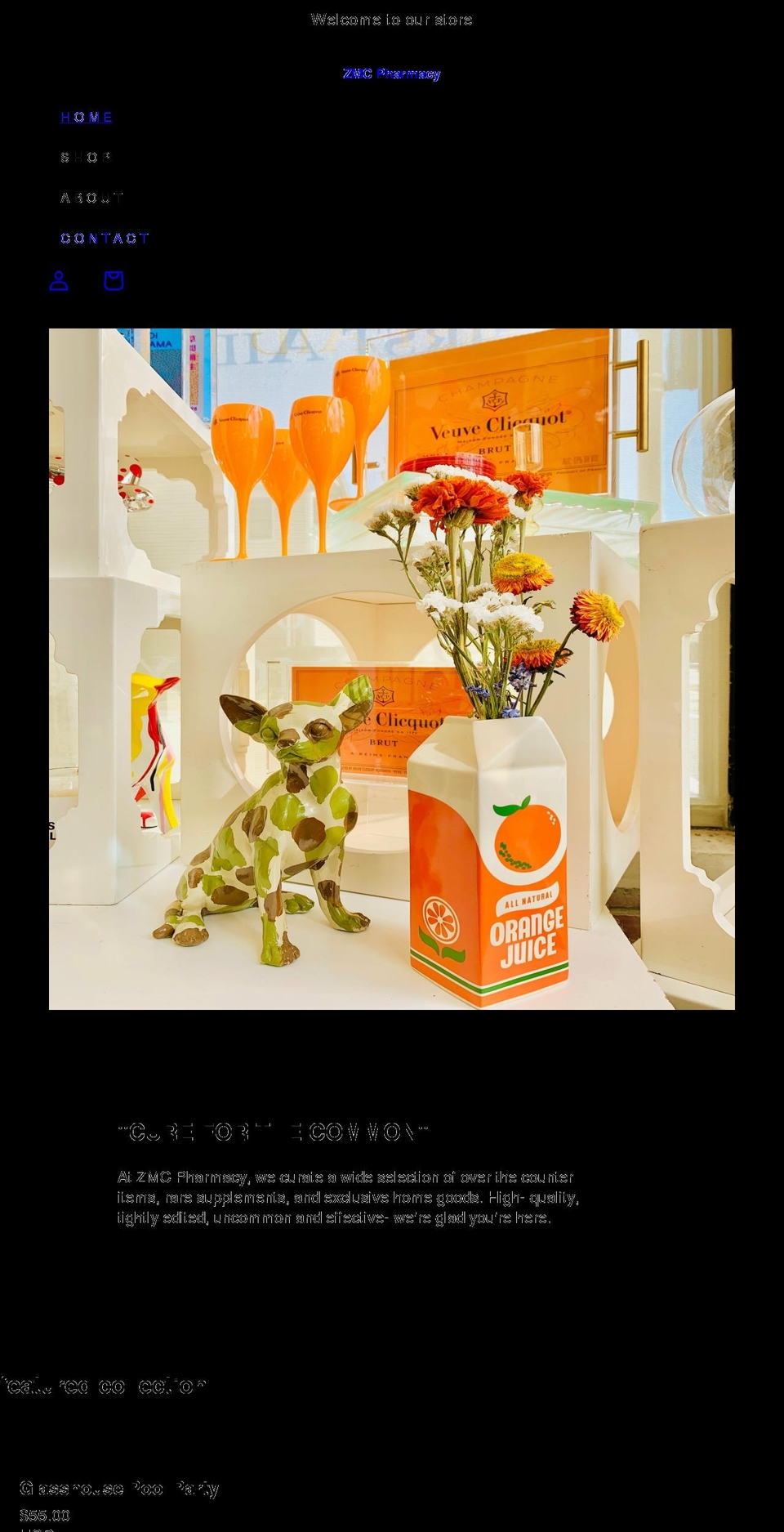 shopzmcrx.com shopify website screenshot