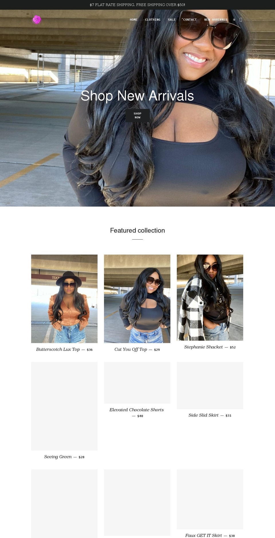 shopzoeyrose.com — Shopify storefront screenshot