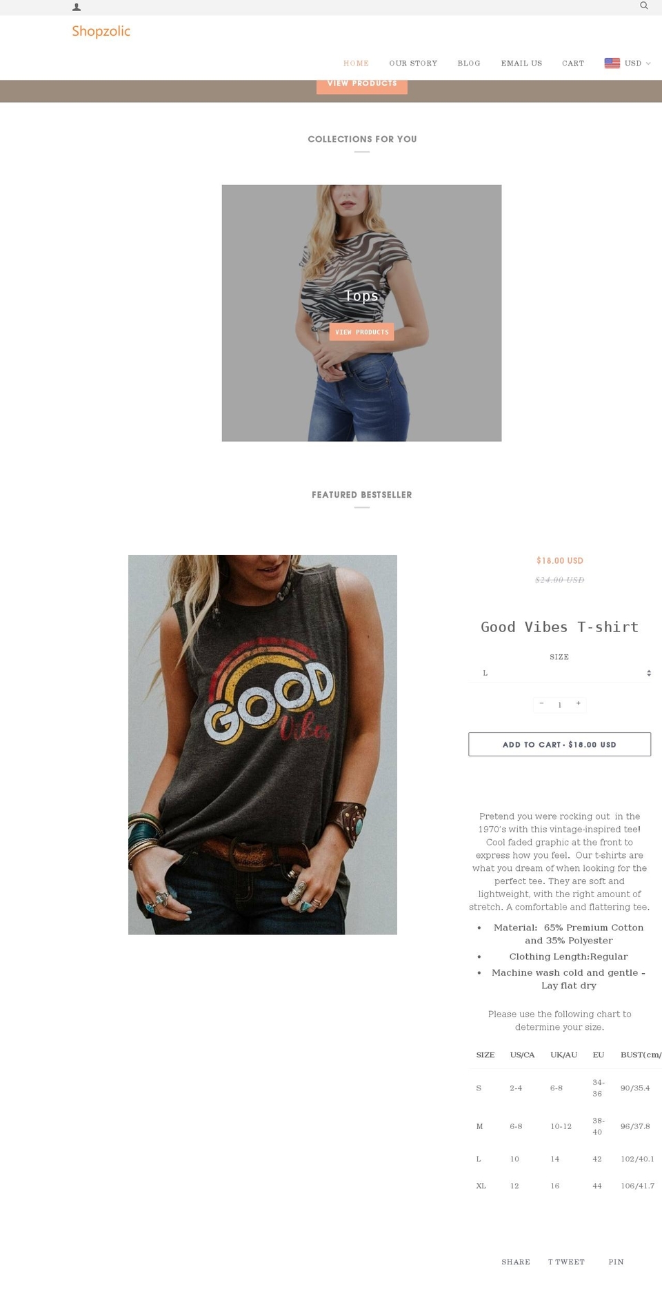 shopzolic.com — Shopify storefront screenshot