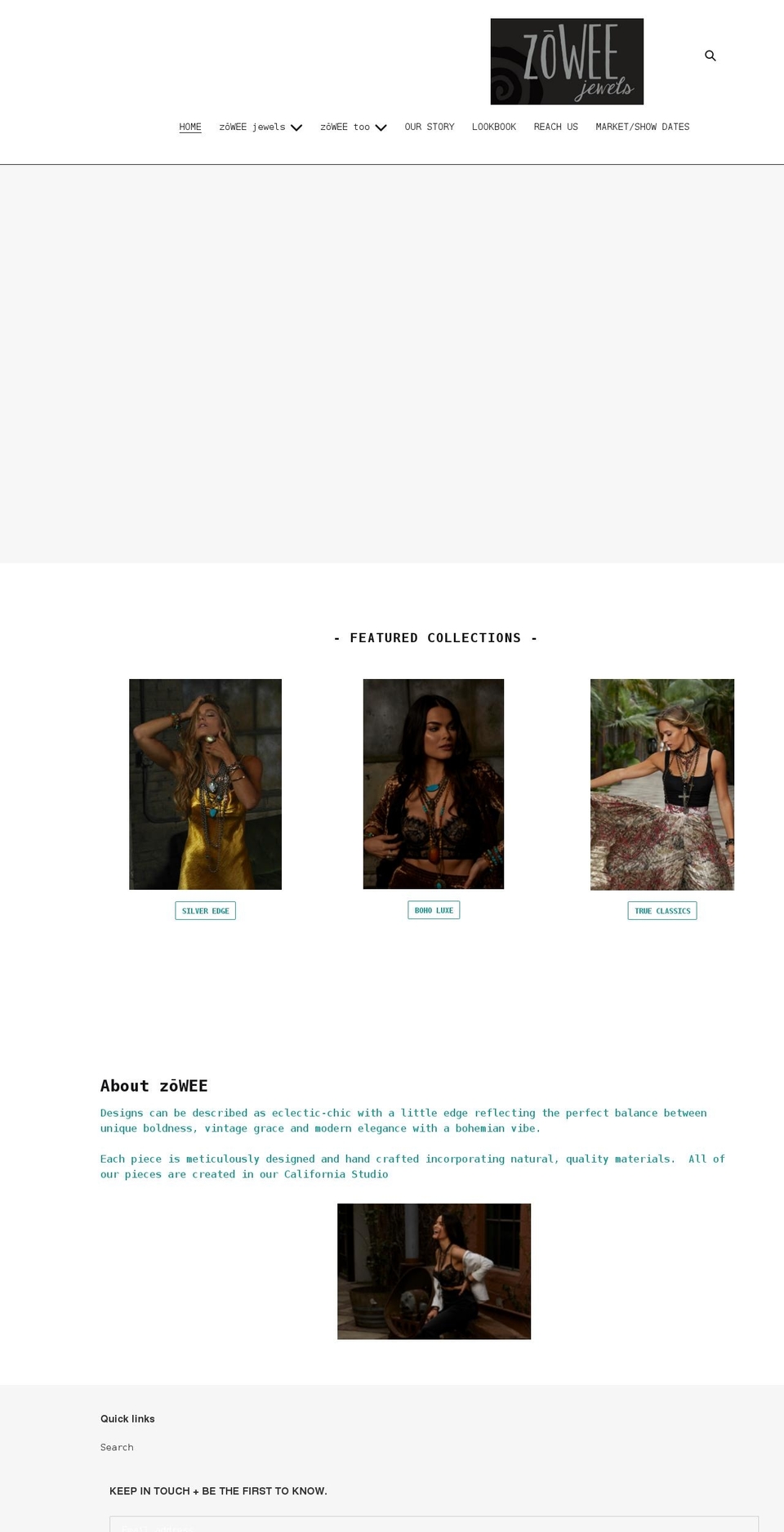 shopzoweejewels.com shopify website screenshot