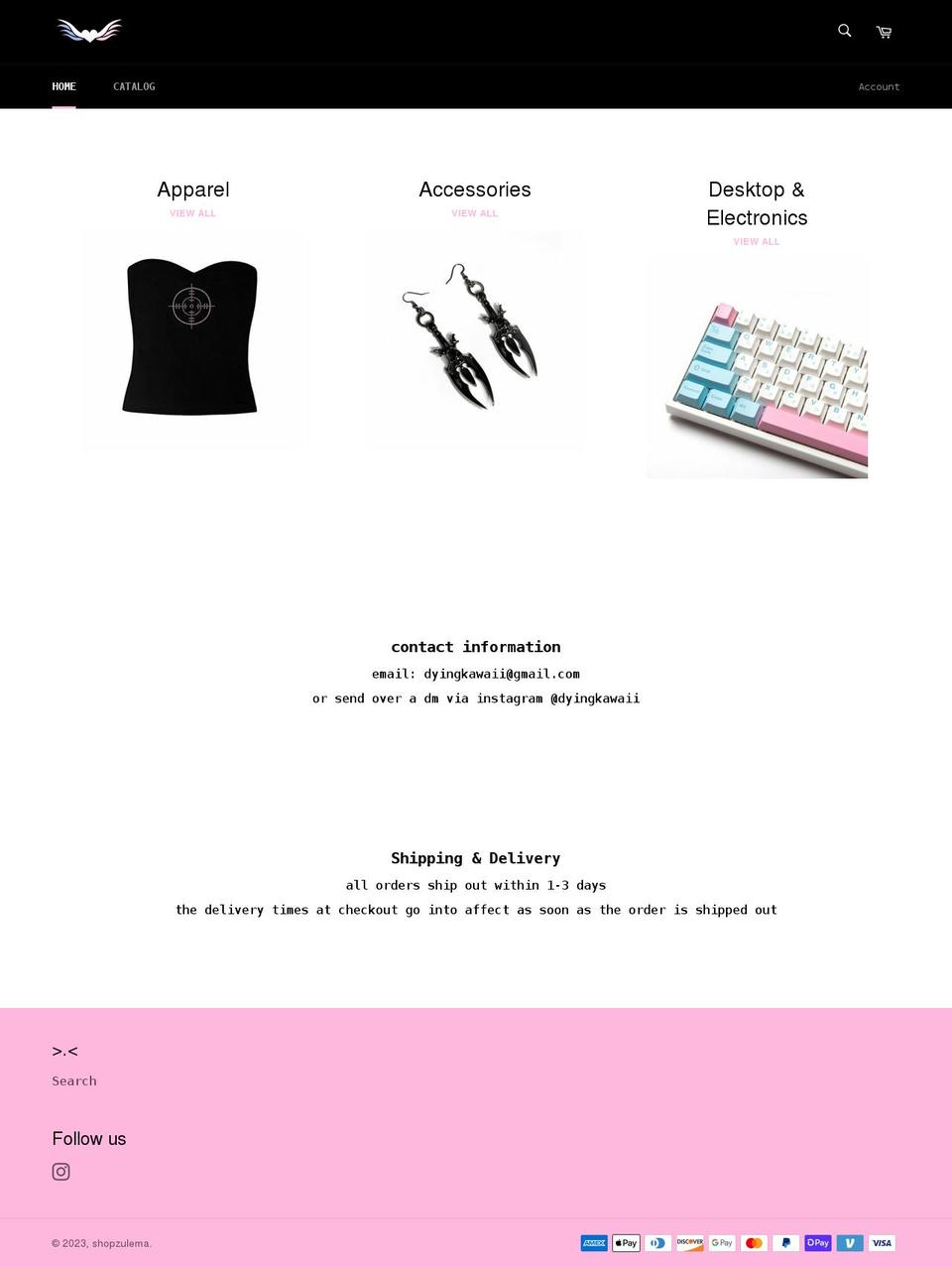 shopzulema.com shopify website screenshot