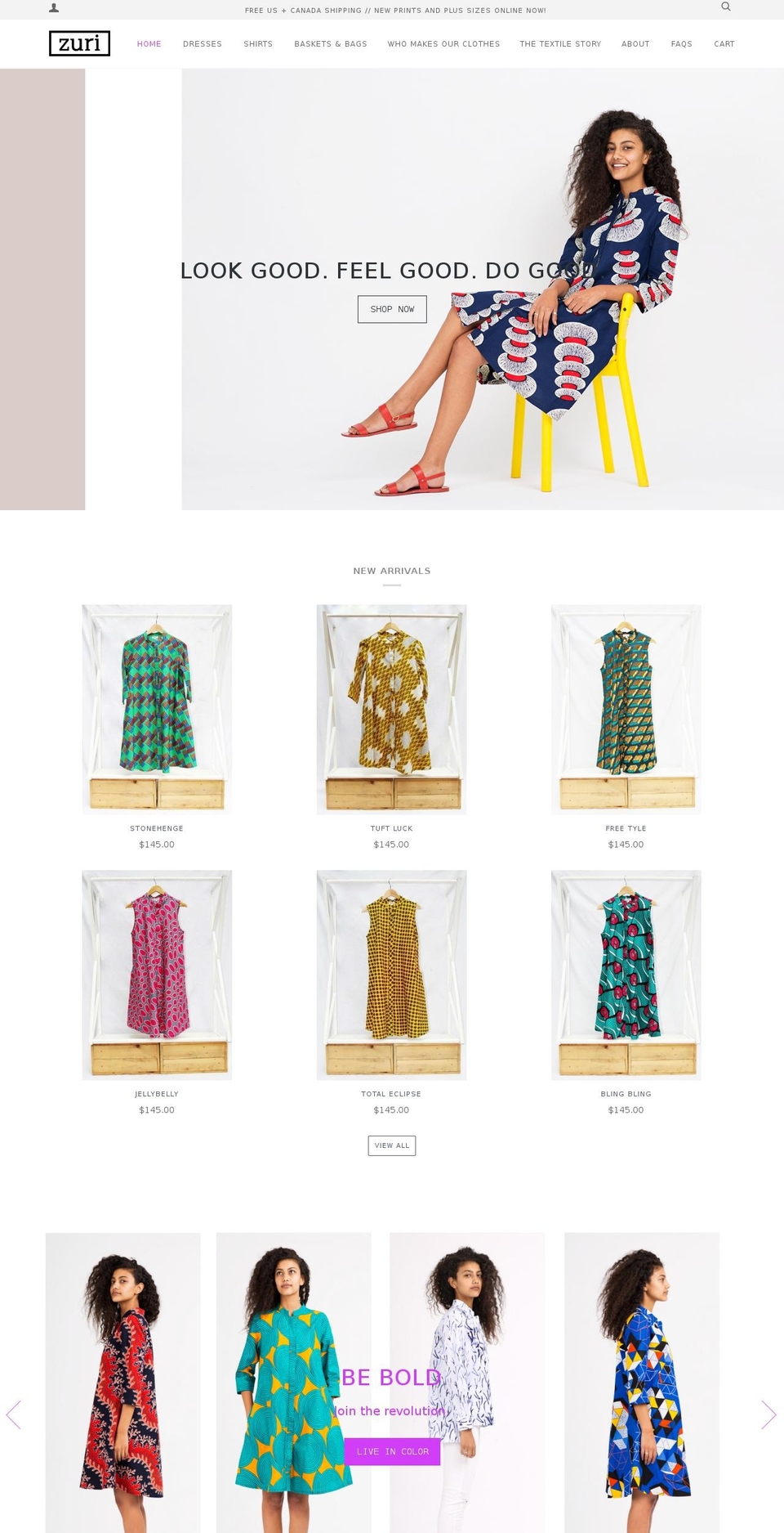 shopzuri.com shopify website screenshot