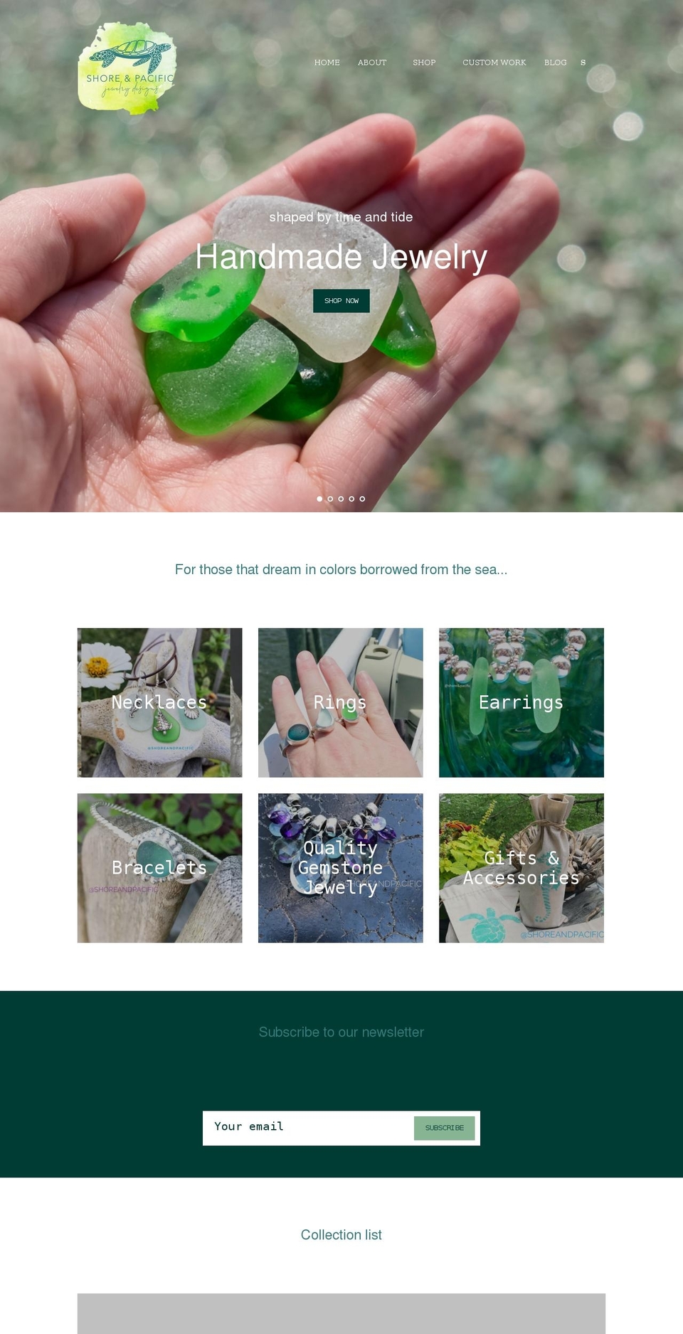 shoreandpacific.com shopify website screenshot
