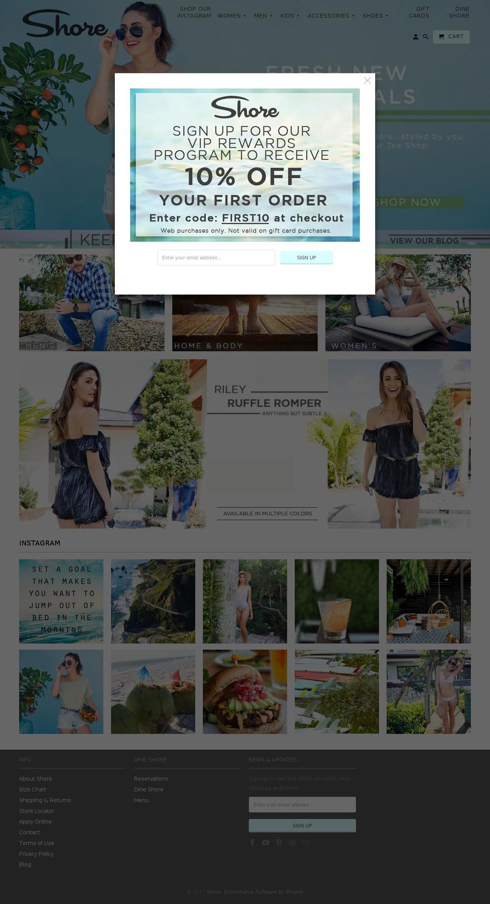 Palo Alto Shopify theme site example shorebrand.com