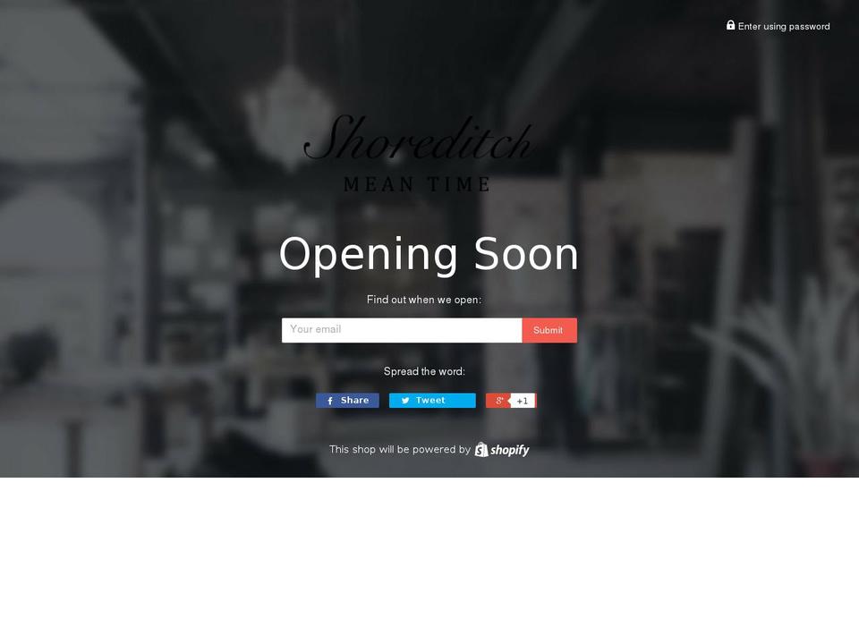 shoreditchmeantime.com — Shopify storefront screenshot