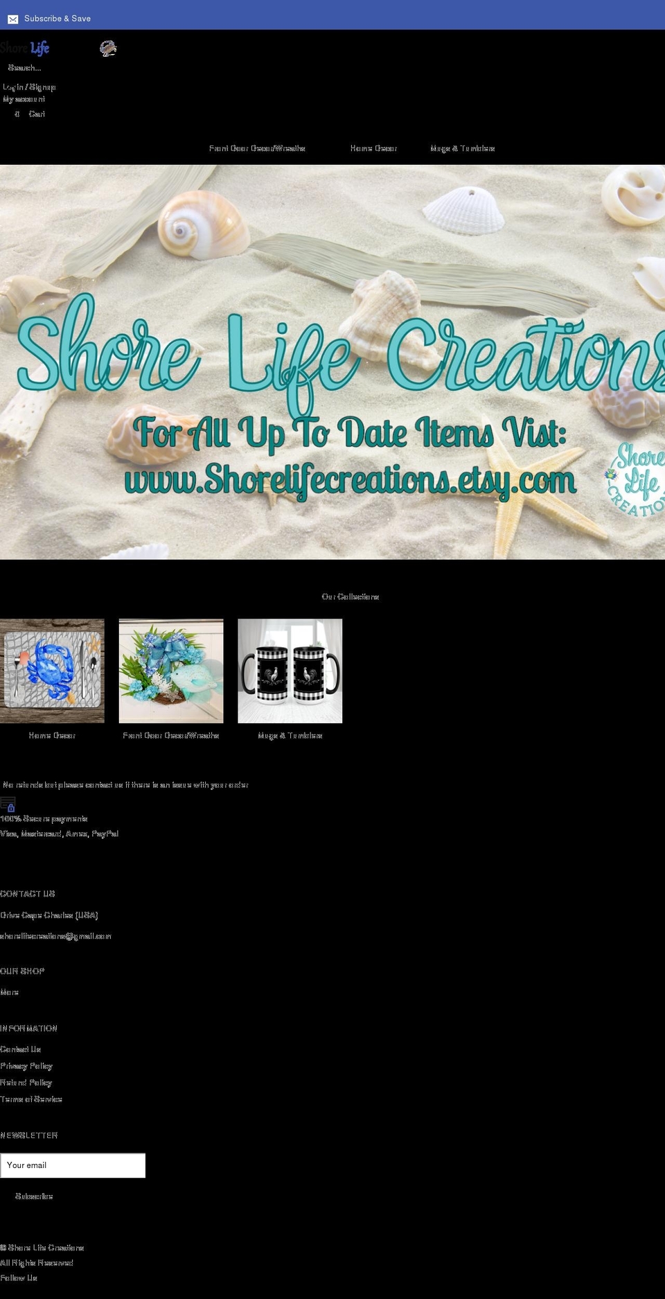 ITGWorkSM Shopify theme site example shorelifecreations.com
