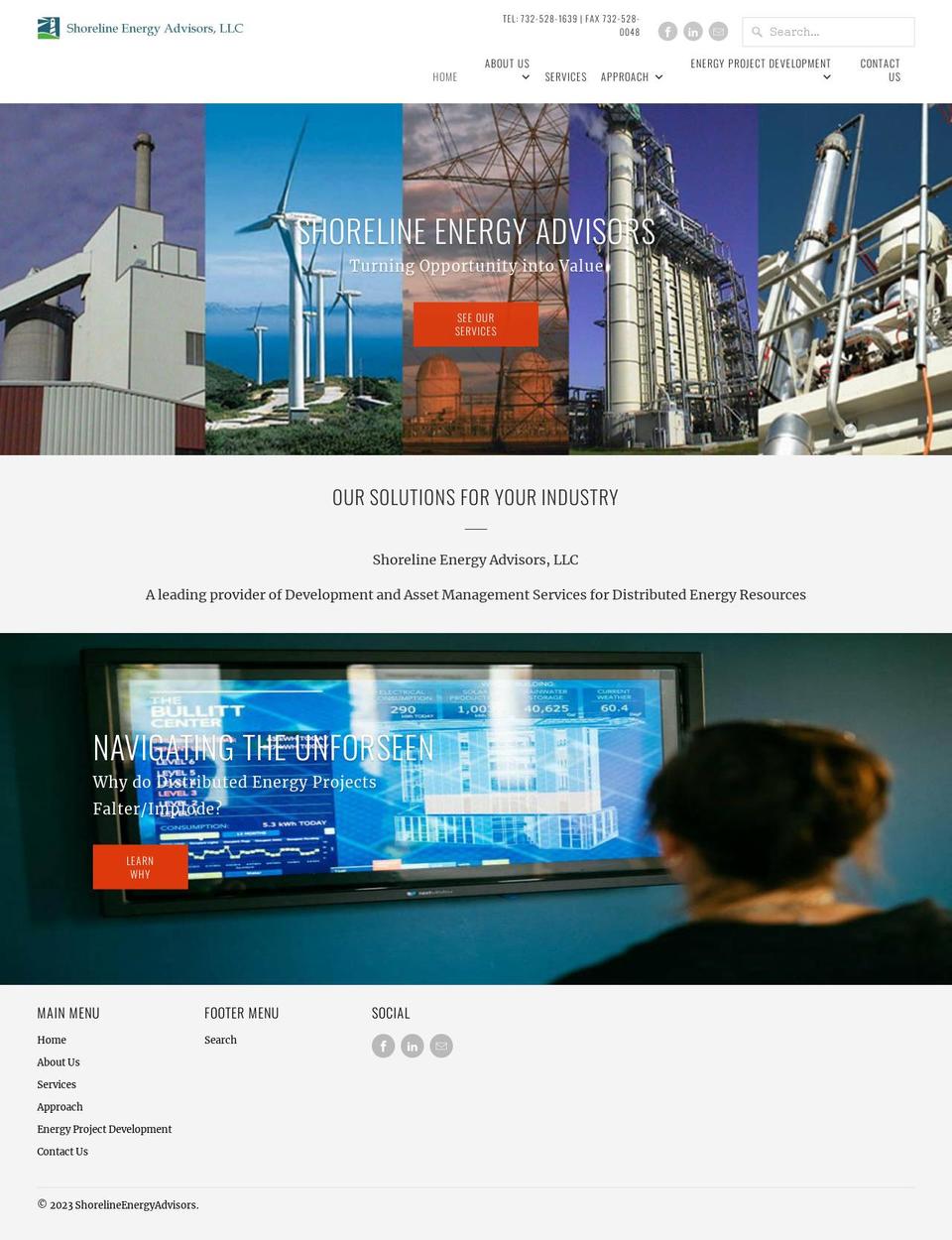 shorelineenergyadvisors.com — Shopify storefront screenshot