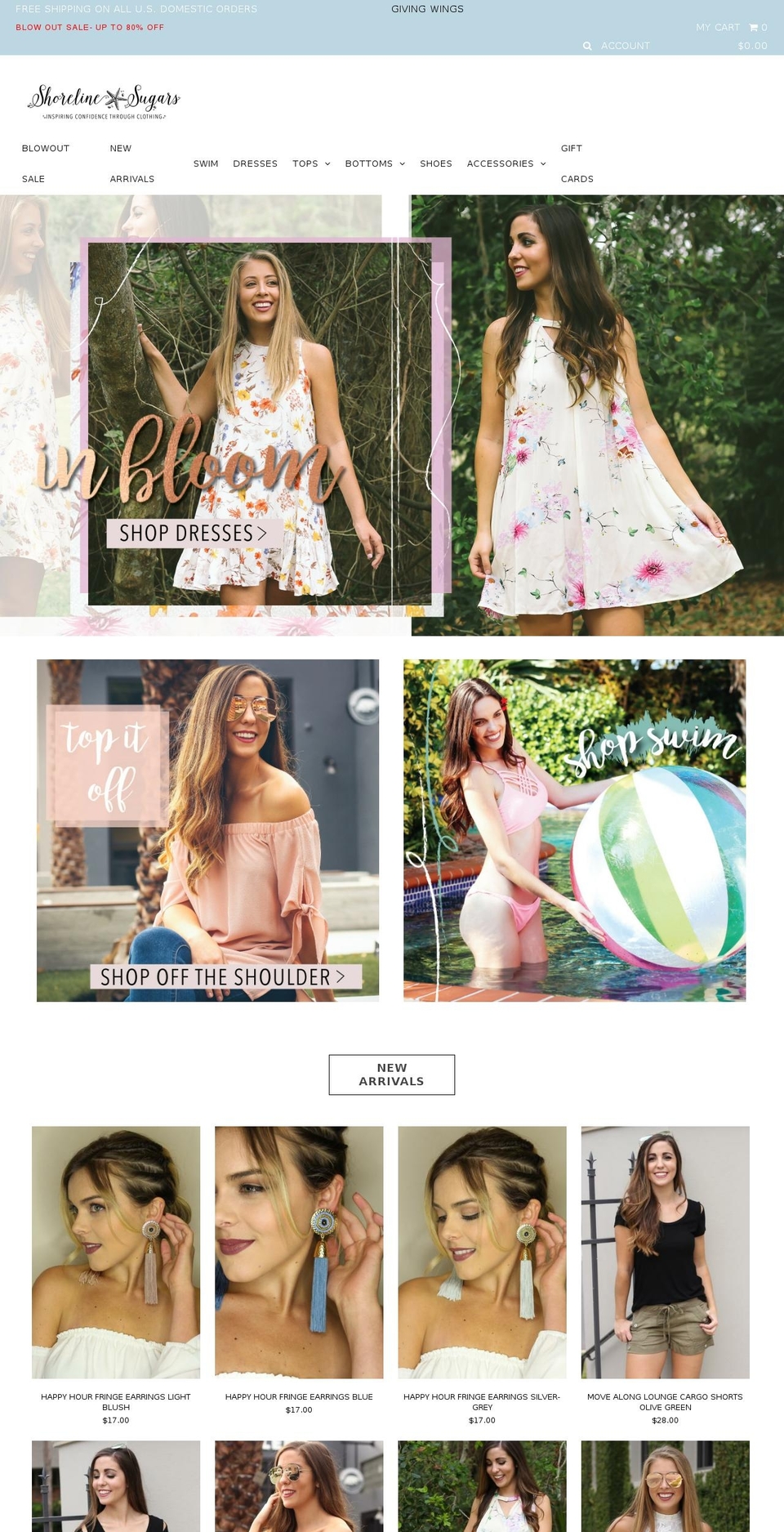 shorelinesugars.com shopify website screenshot