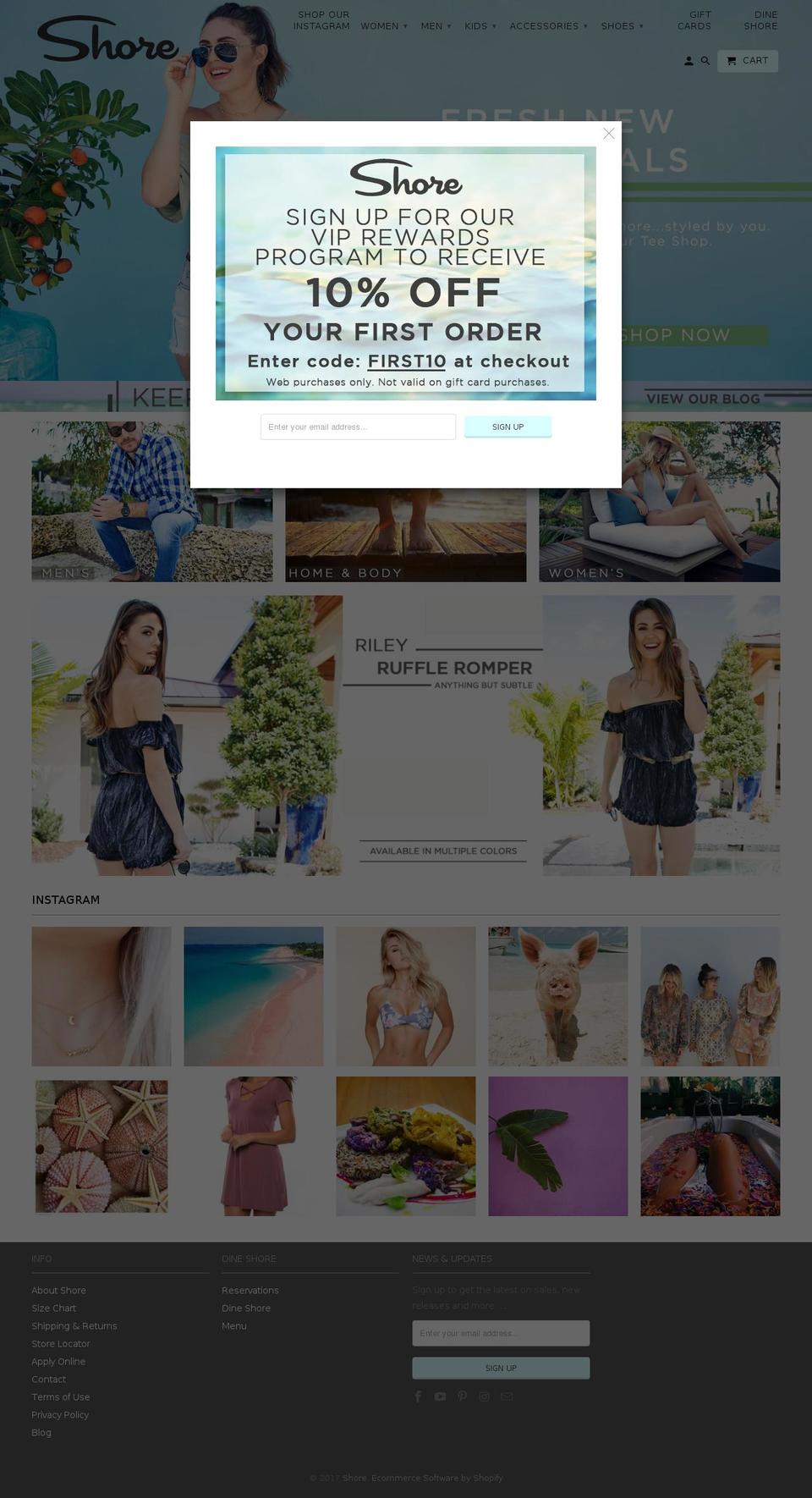 shoresarasota.com shopify website screenshot