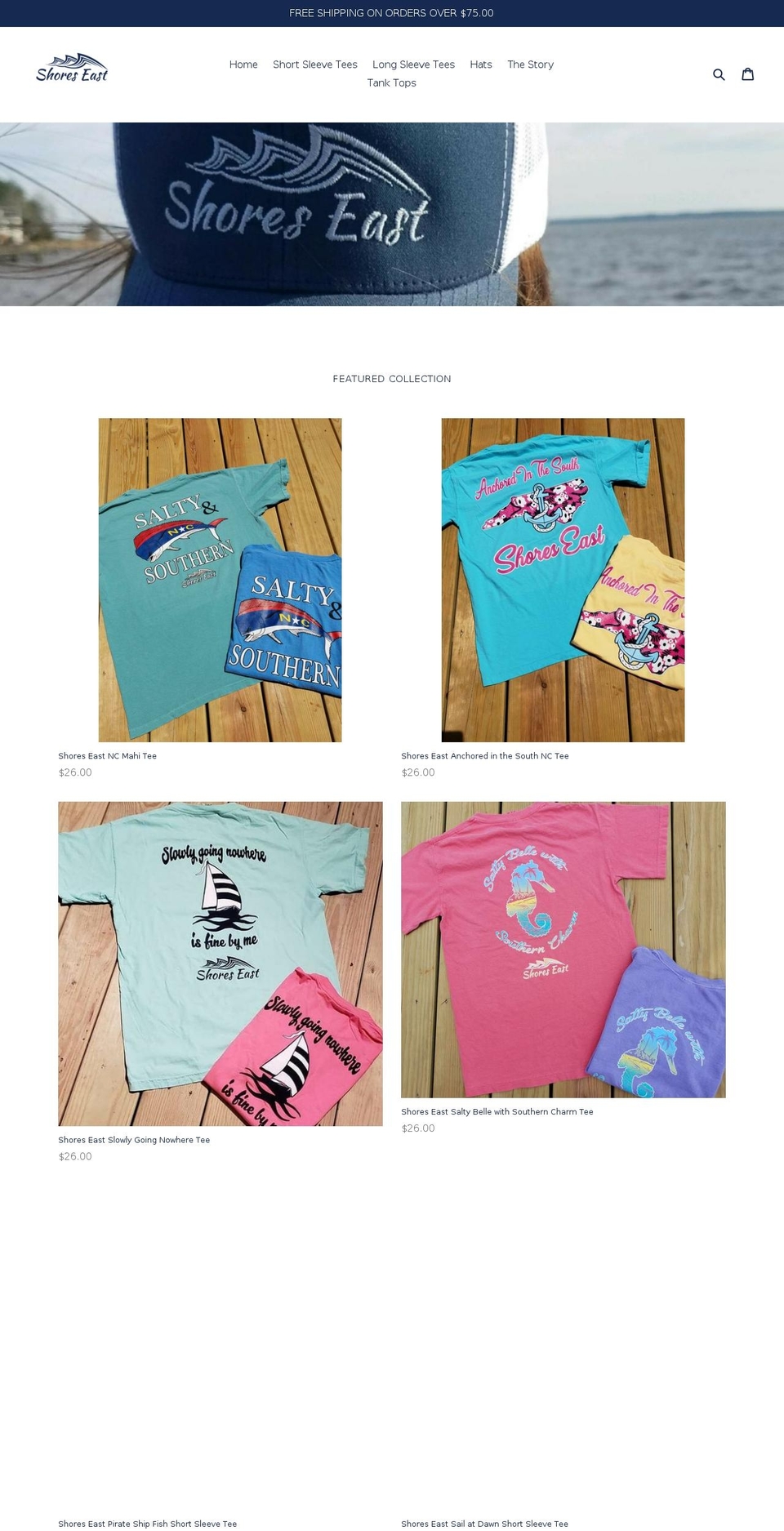 shoreseast.com shopify website screenshot