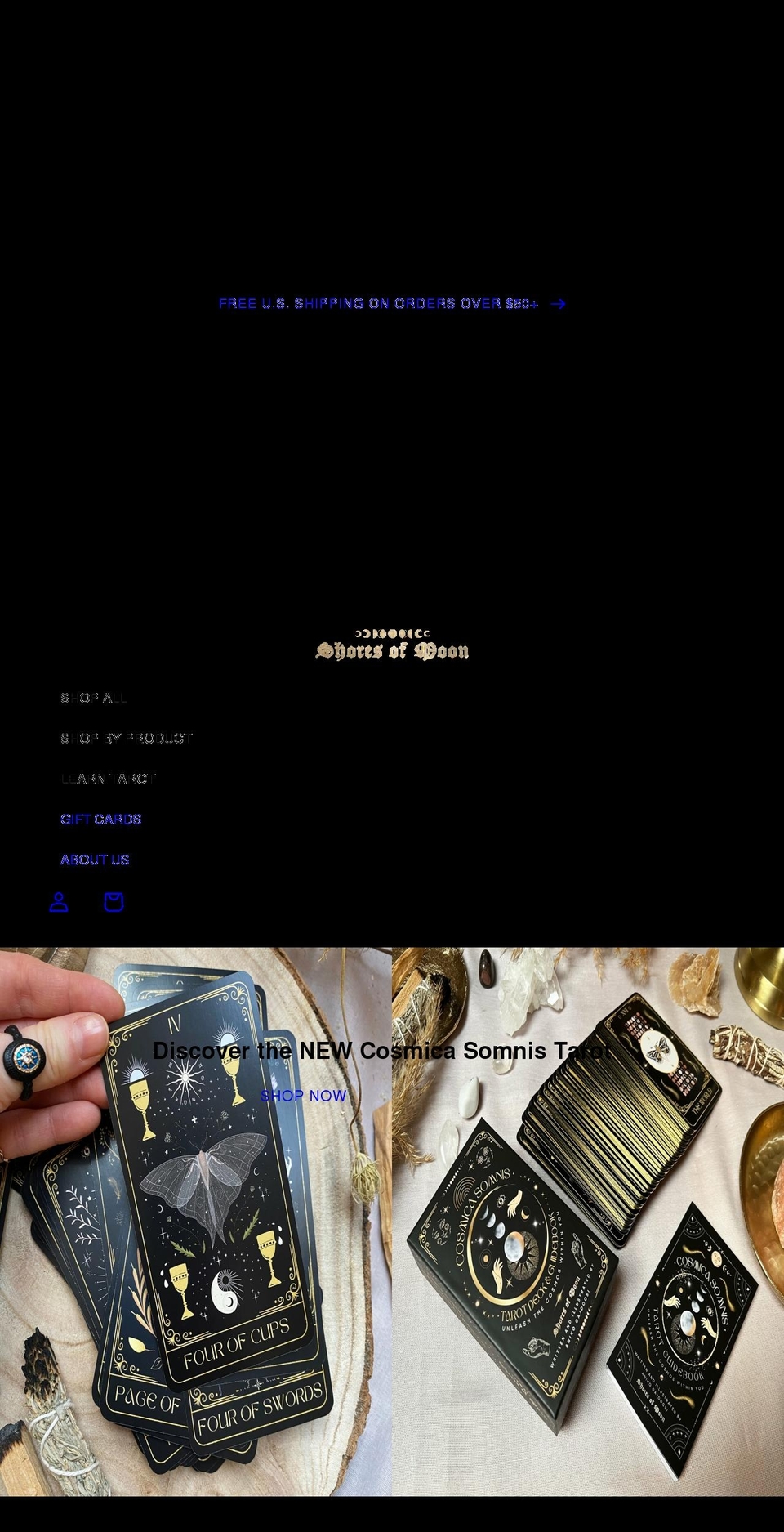 shoresofmoon.com shopify website screenshot