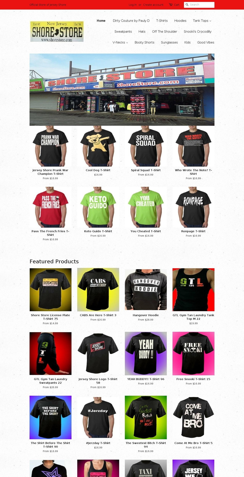 shorestorenj.com — Shopify storefront screenshot