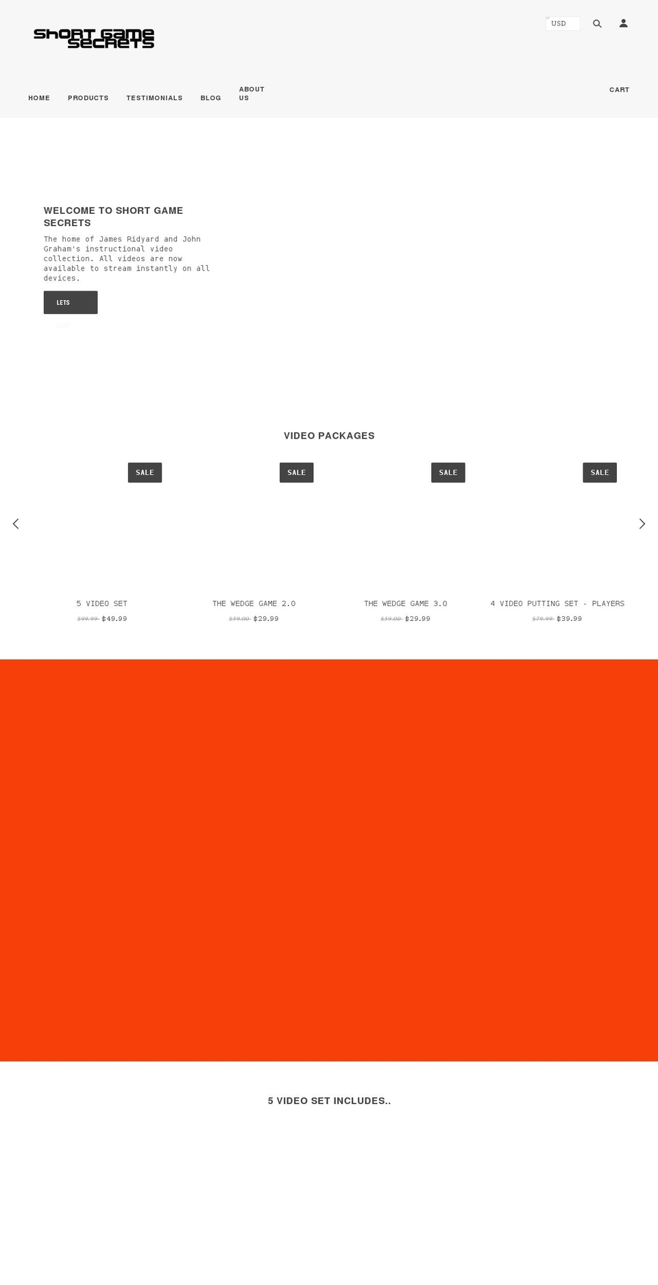 short-game-secrets.myshopify.com shopify website screenshot