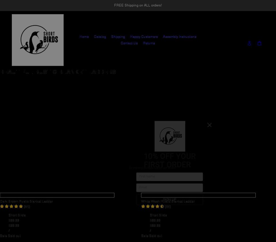 shortbirds.com shopify website screenshot