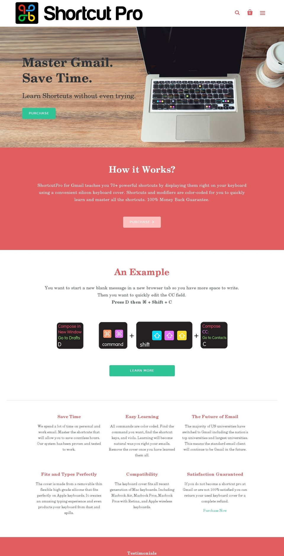 shortcutpro.com shopify website screenshot