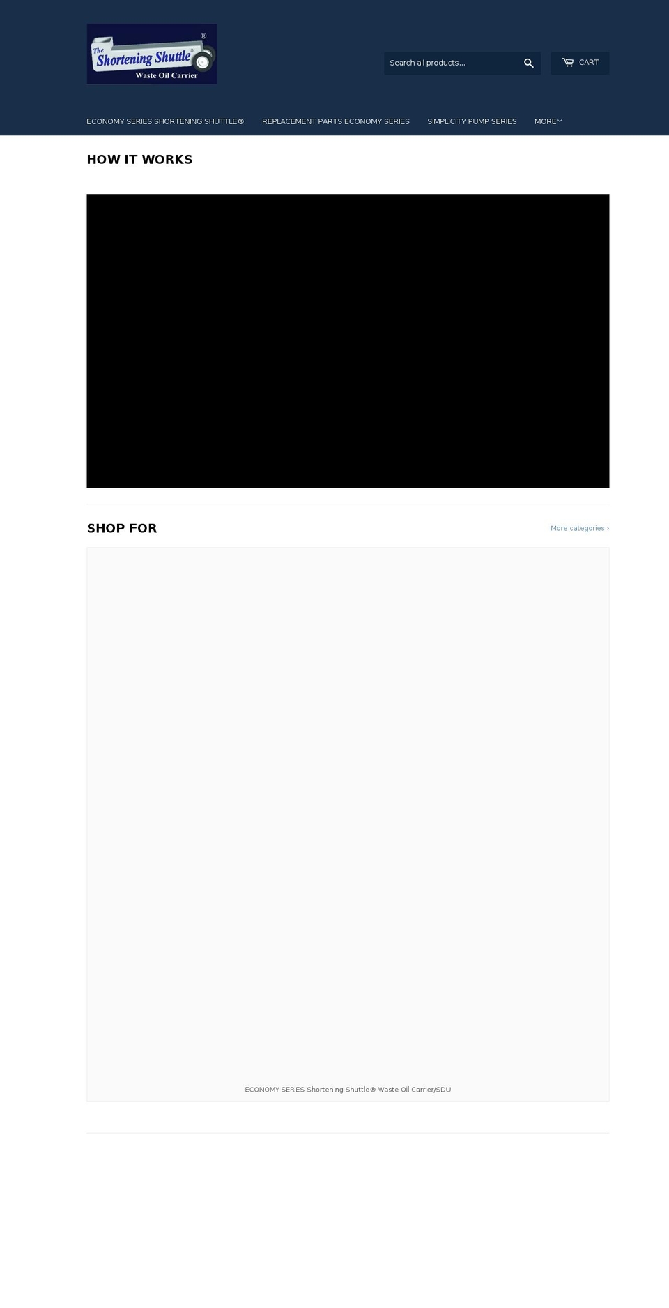 shorteningshuttles.com — Shopify storefront screenshot