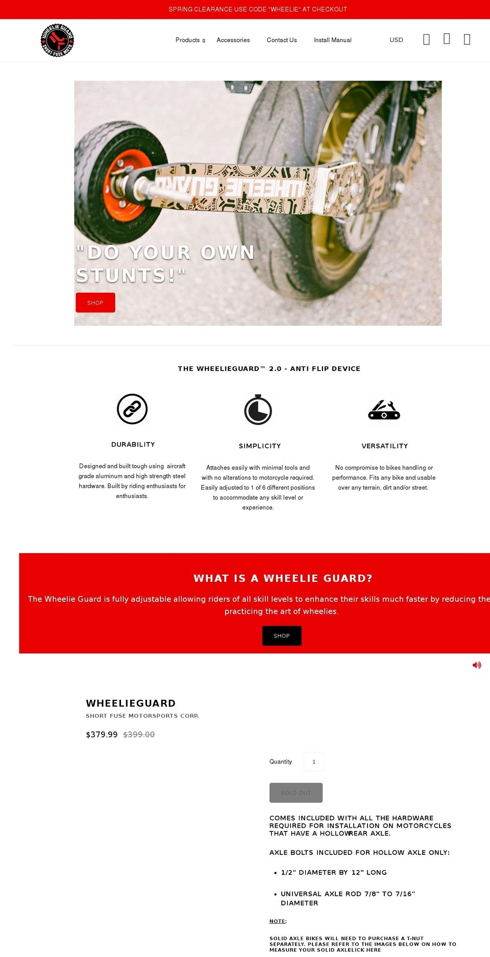 shortfusemotorsports.com — Shopify storefront screenshot