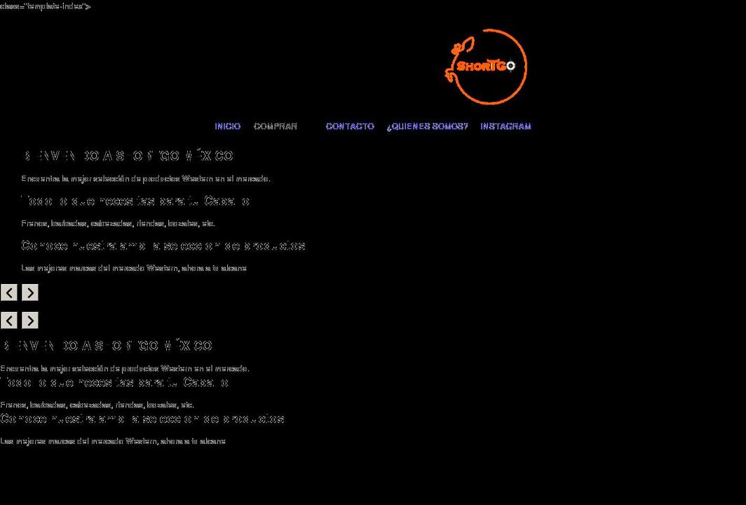 shortgomexico.com shopify website screenshot