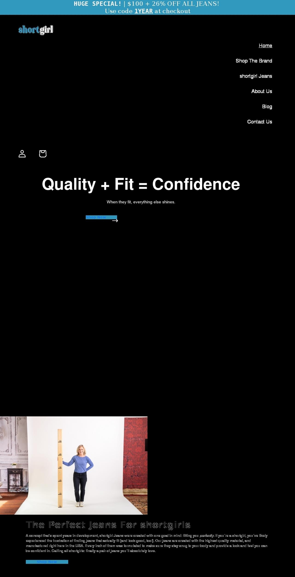 shortgrl.com shopify website screenshot