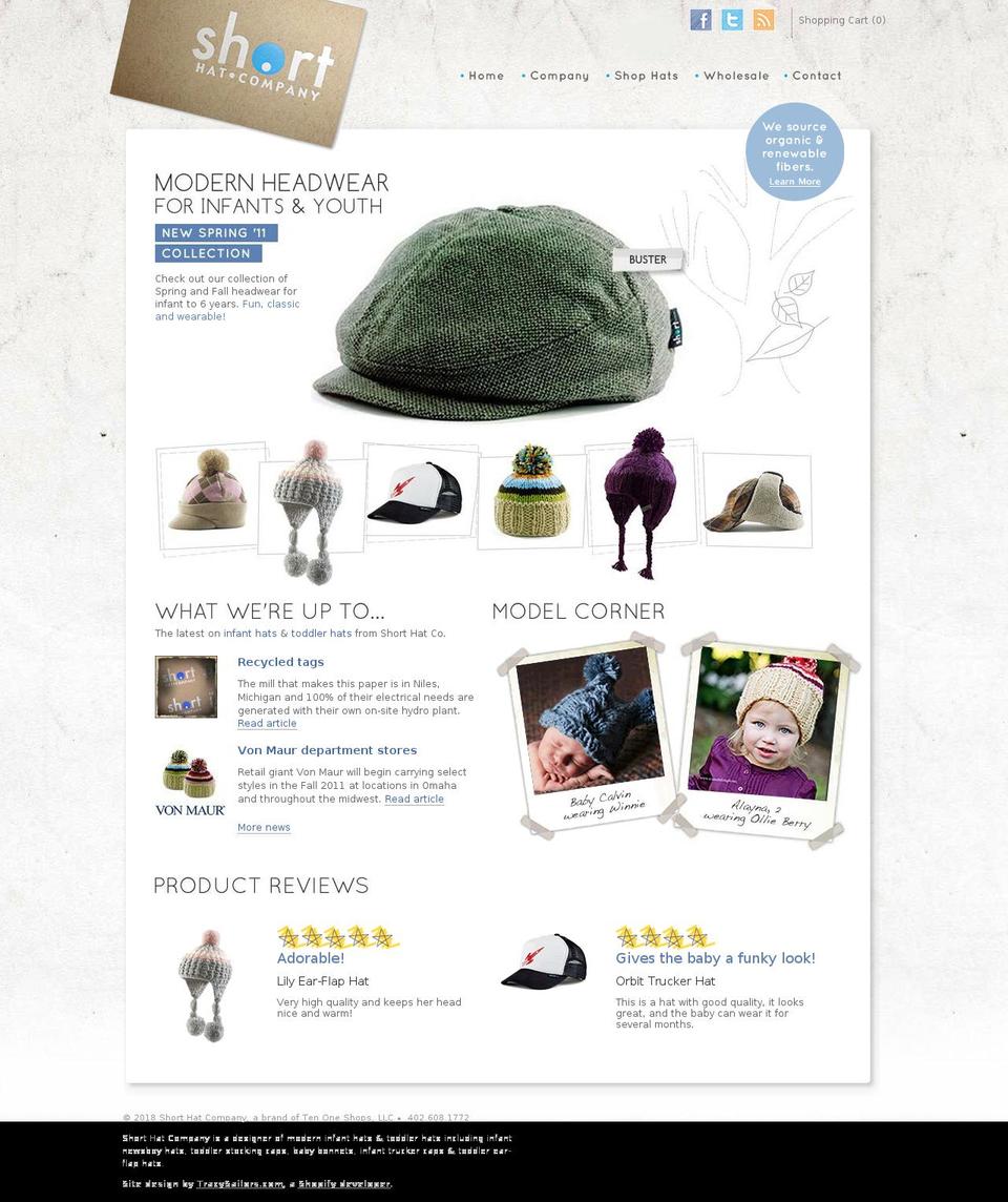 shorthats.com shopify website screenshot
